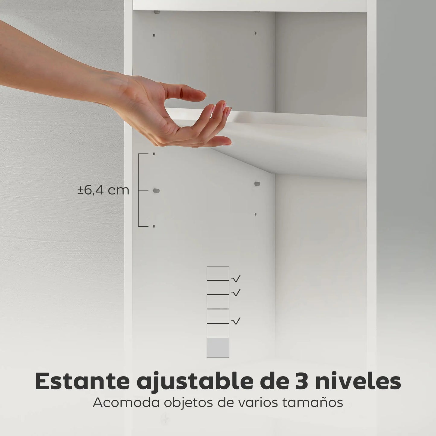 📚 Librería VERTICAL PLUS – 5 Niveles con Puerta