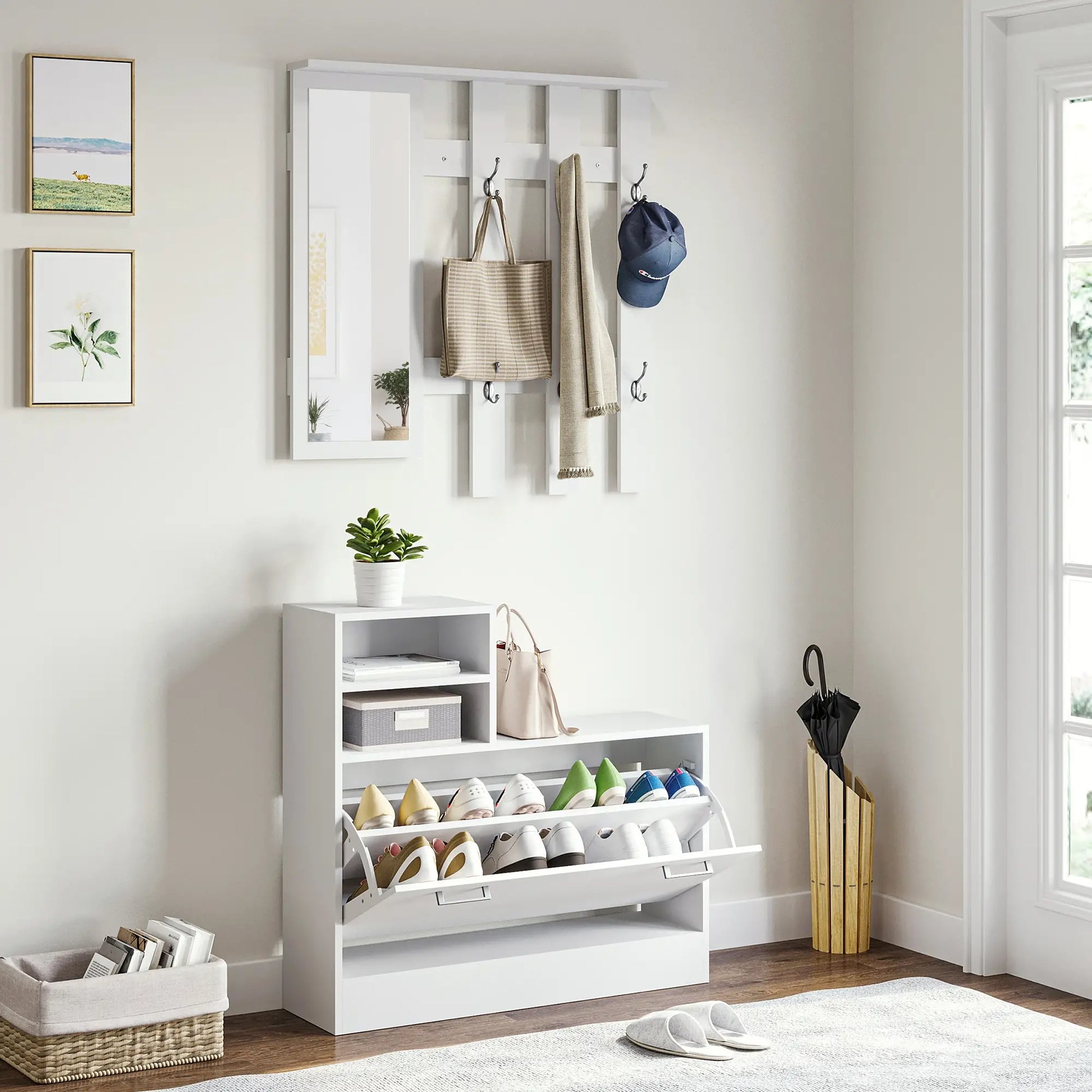 RECIBIDOR BRIGHT&STORE WHITE 3 EN 1 image 6