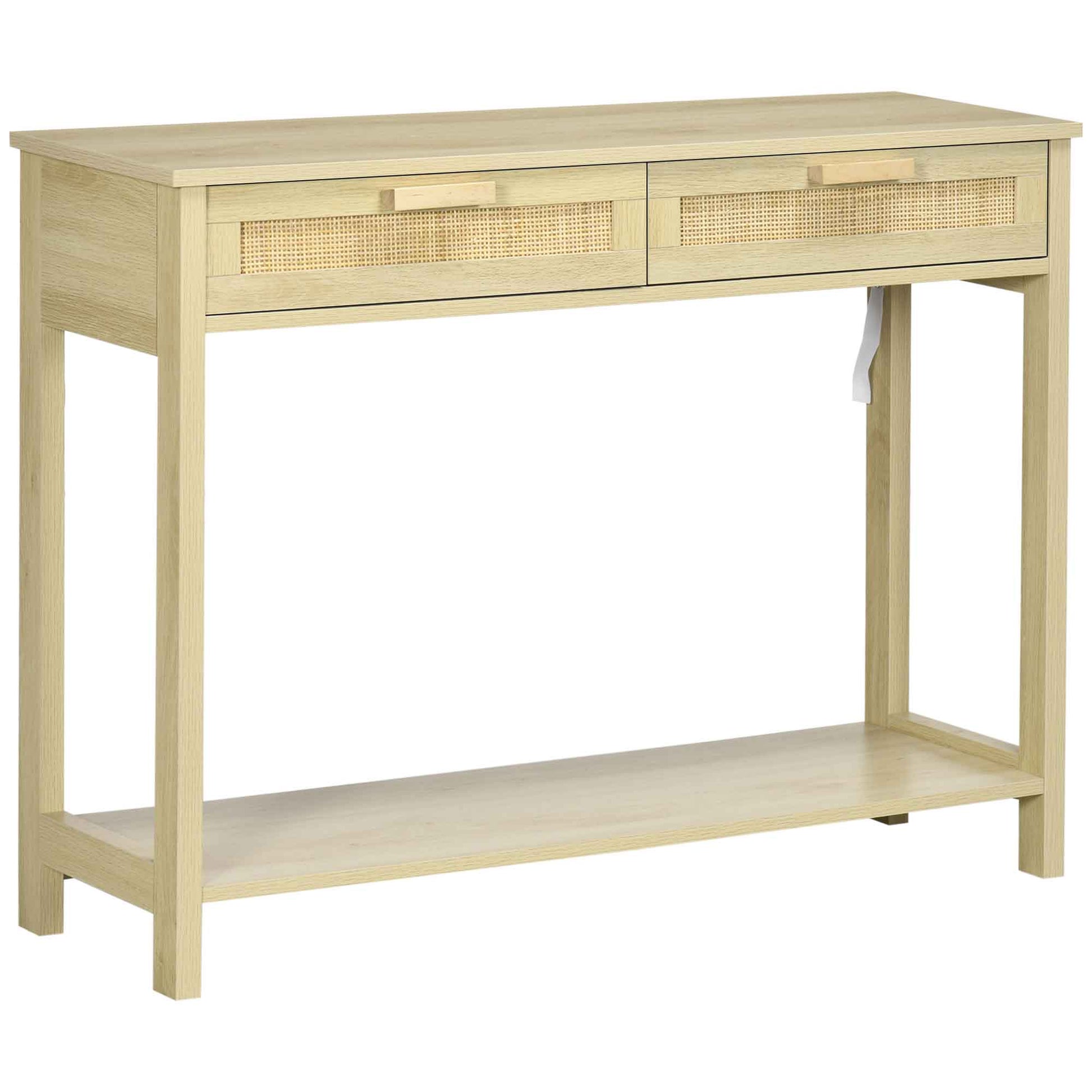 CONSOLA RÚSTICA RATÁN “NATURAL WEAVE DOUBLE DRAWER” image 9
