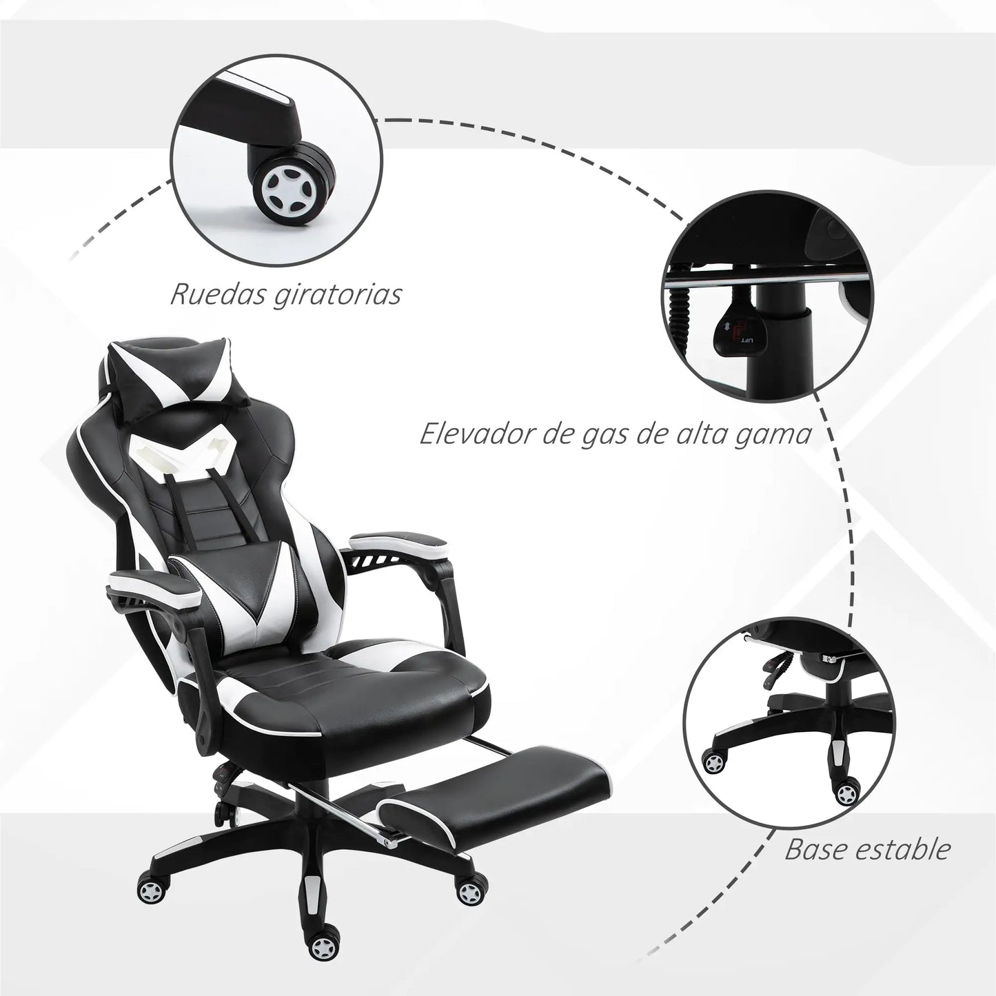 SILLA GAMING MODELO BLANCO RELAX PRO MAX image 5