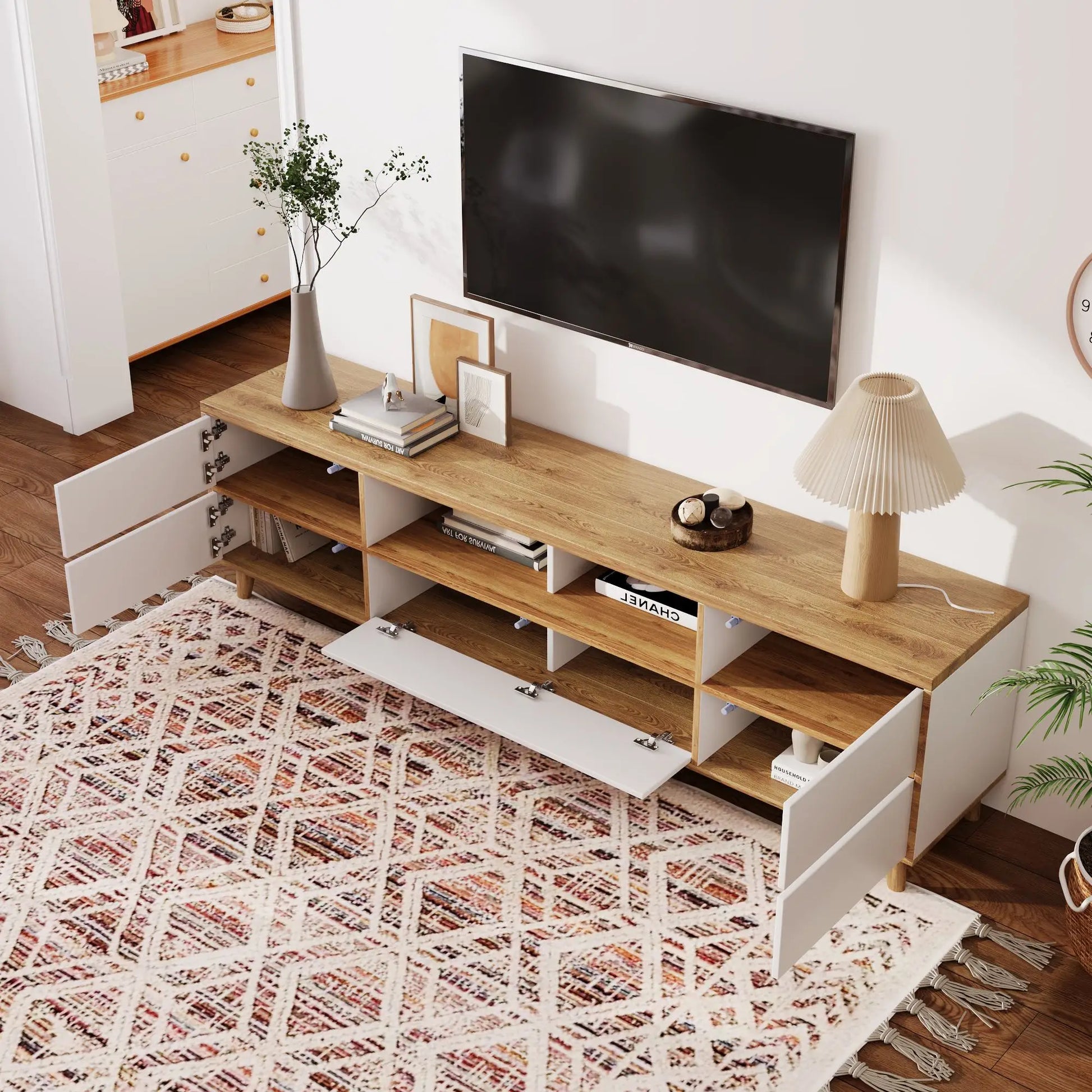 MUEBLE TV “RÚSTICO BLANCO WOOD” 175 CM image 1