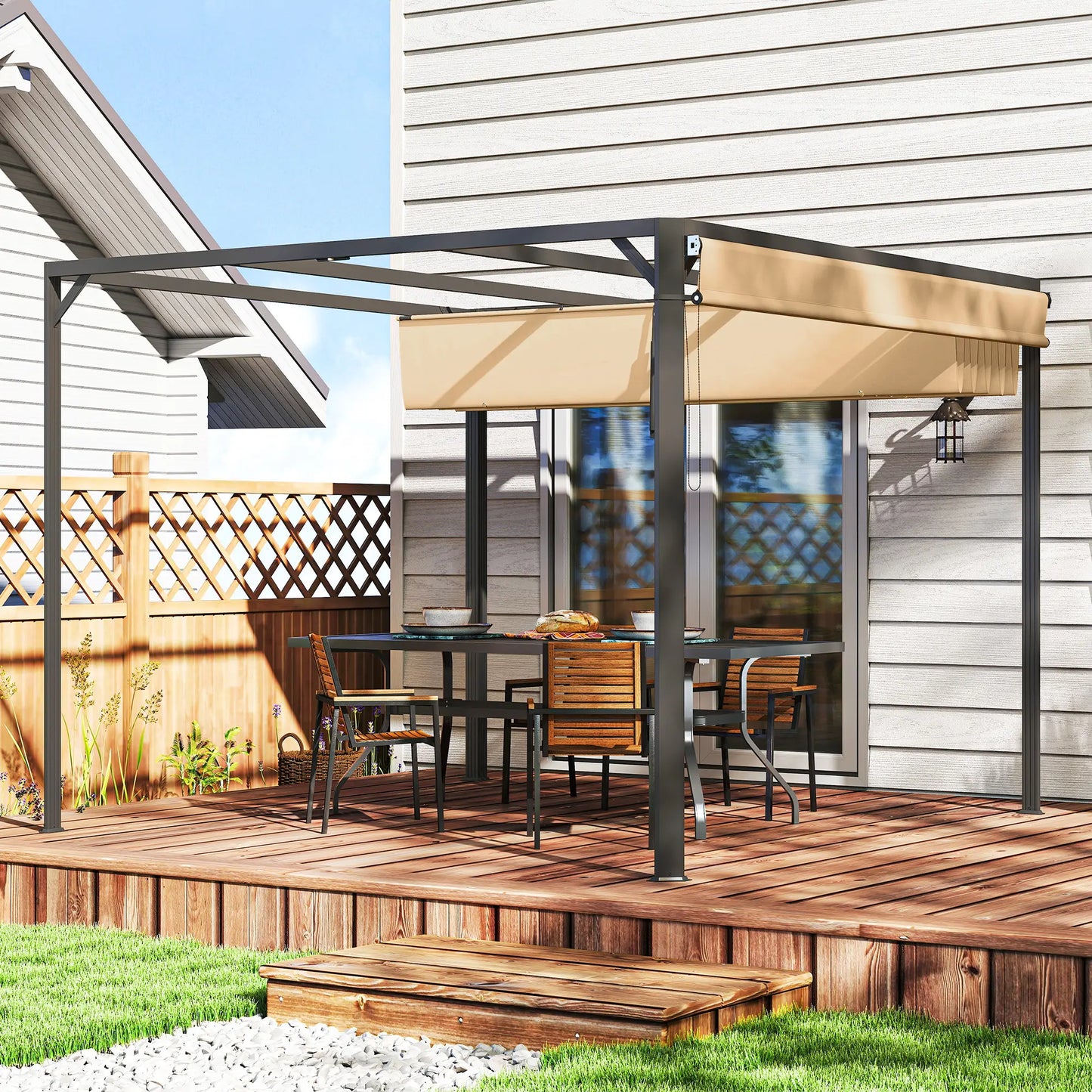 PÉRGOLA RETRÁCTIL DE ALUMINIO SAHARA FLEX 3X3 image 2