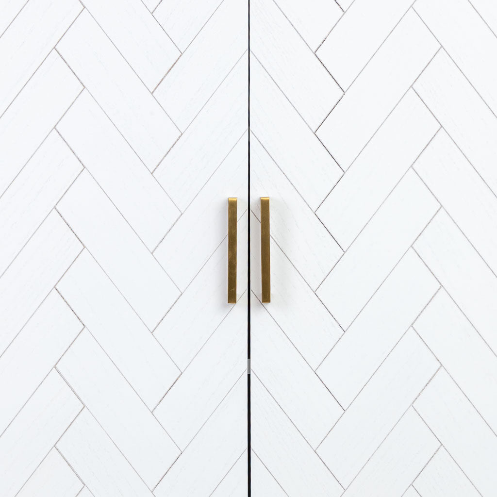 ARMARIO ALTO MARTA DE MADERA Y METAL BLANCO 2 PUERTAS image 3