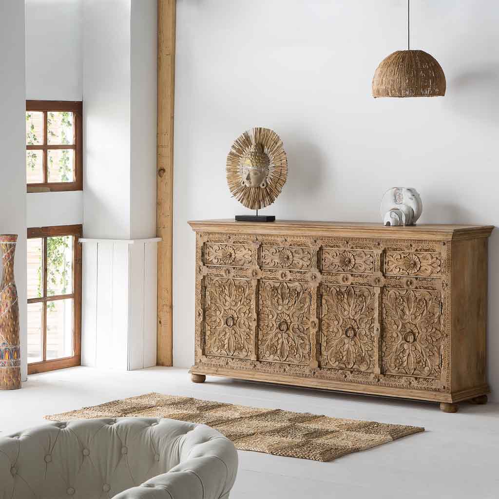 APARADOR DALIAN MARRÓN ARTESANAL GRAN FORMATO image 0