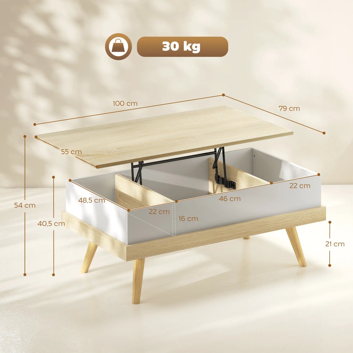 MESA DE CENTRO ELEVABLE NORDIC STORAGE image 9