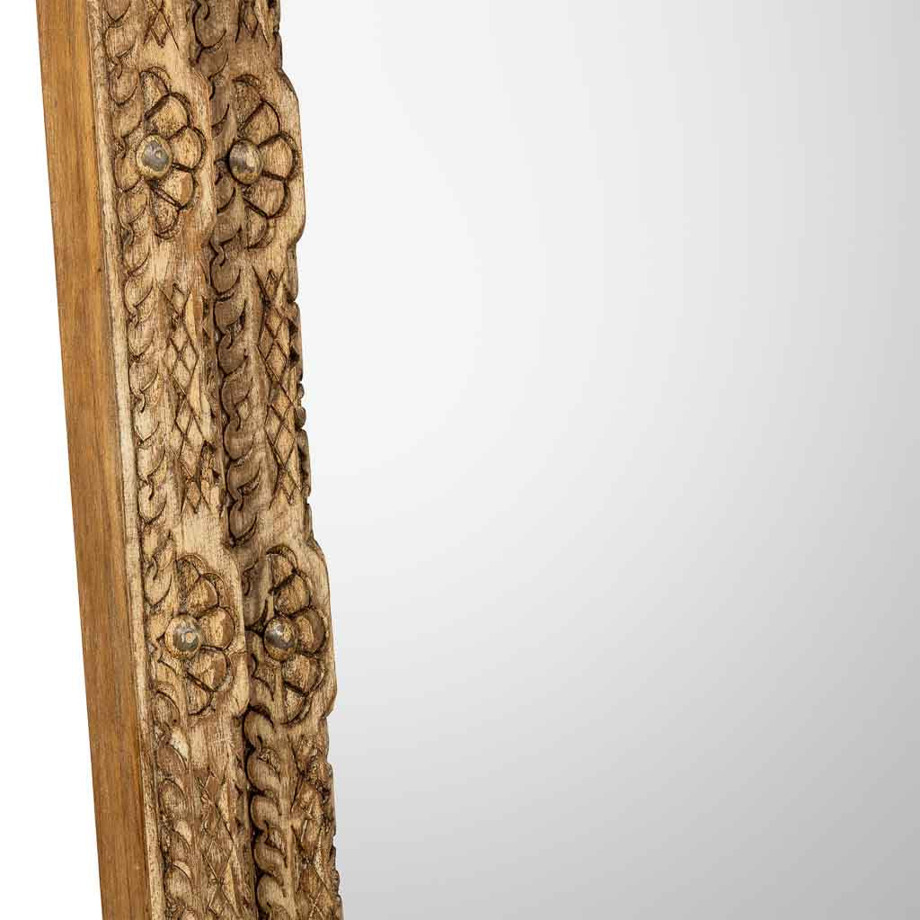 ESPEJO DALIAN ARTESANAL MARRÓN DE MADERA image 5