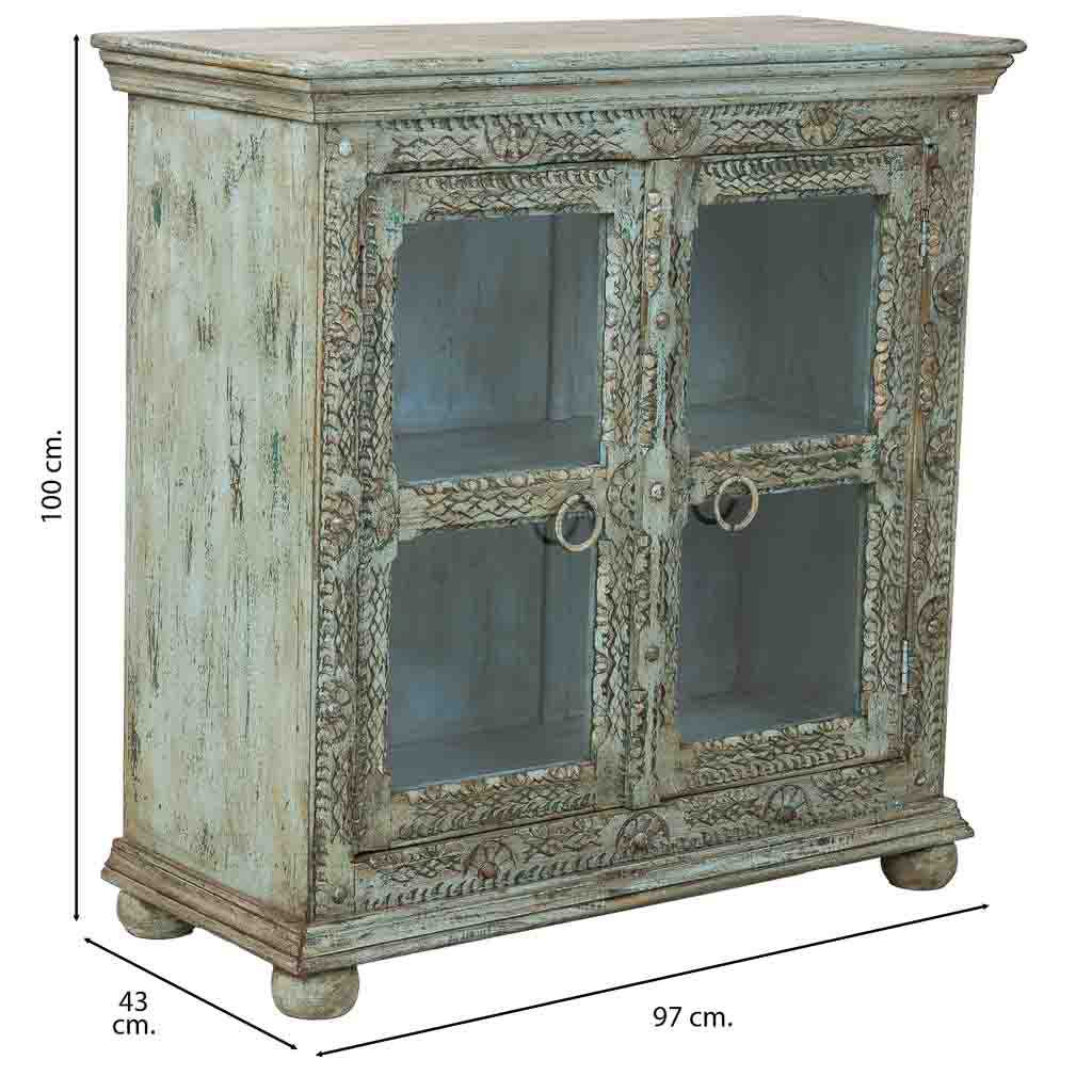APARADOR DALIAN AQUA GREEN ARTESANAL 2 PUERTAS image 3