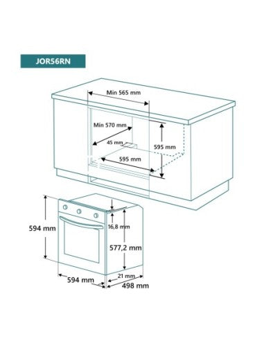 Horno Johnson 6 funciones estilo rústico Negro image 1