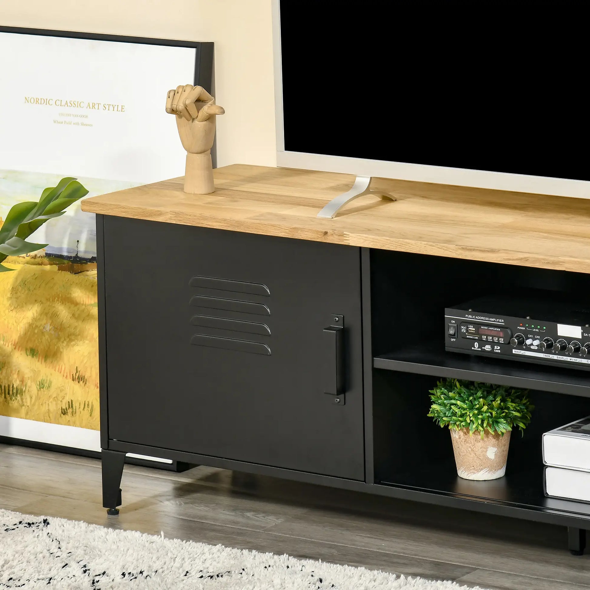 MUEBLE TV INDUSTRIAL MULTIALMACENAMIENTO 150 CM image 3