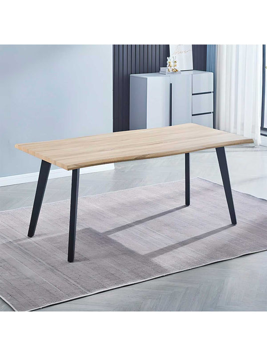 Mesa de comedor Regatta rectangular diseño nórdico cambria/negro image 0