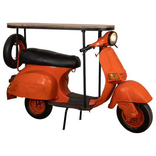 BARRA BOTELLERO MOTO VESPA ARTESANAL NARANJA image 0