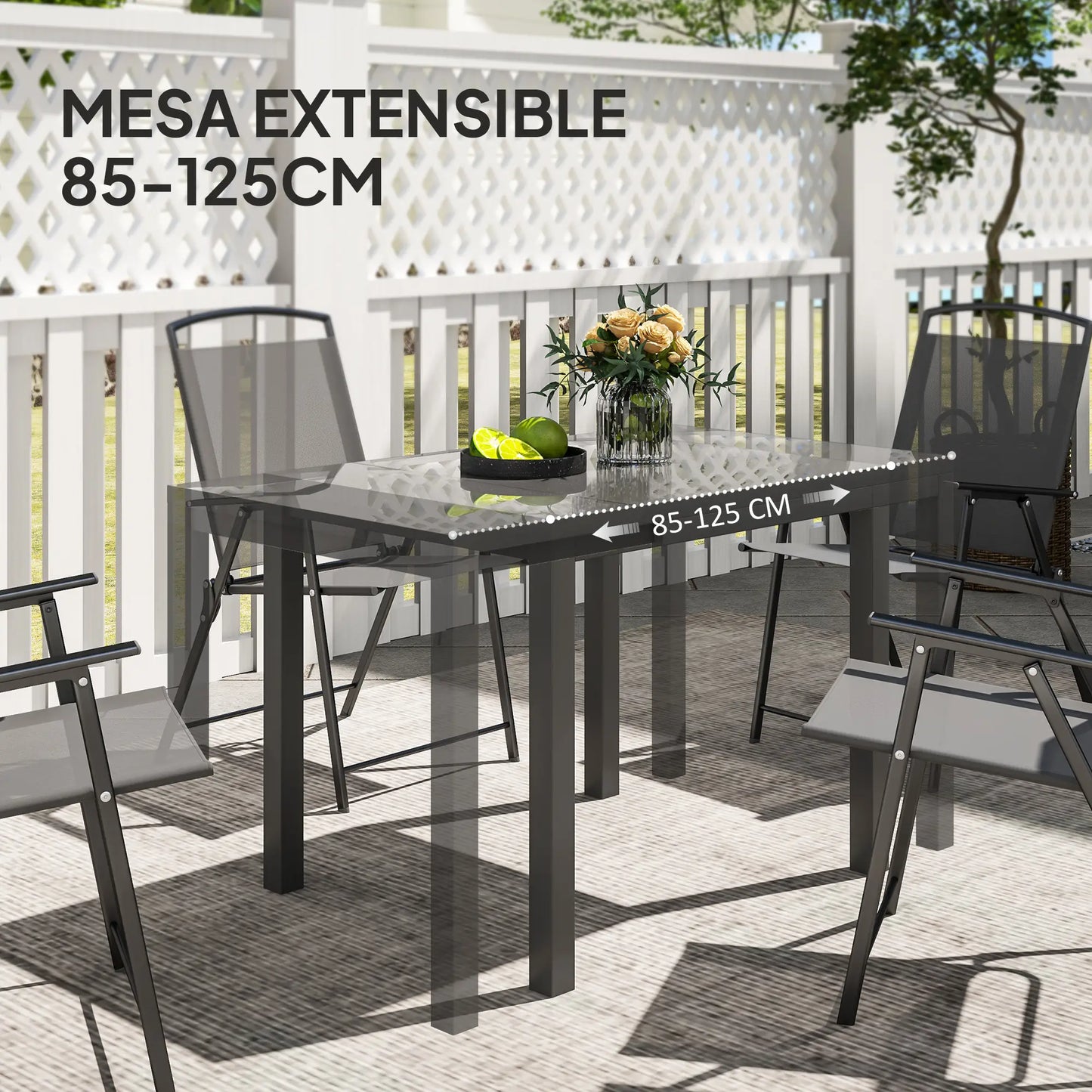 MESA DE COMEDOR EXTENSIBLE DE EXTERIOR ALUMIX GARDEN 6 image 5