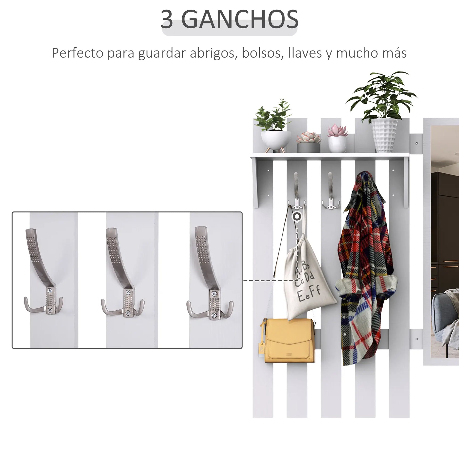 RECIBIDOR WHITE ENTRY&GO 3 EN 1 image 2