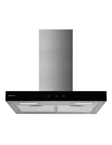 Campana de pared Johnson 60 cm Inox frente cristal negro image 0