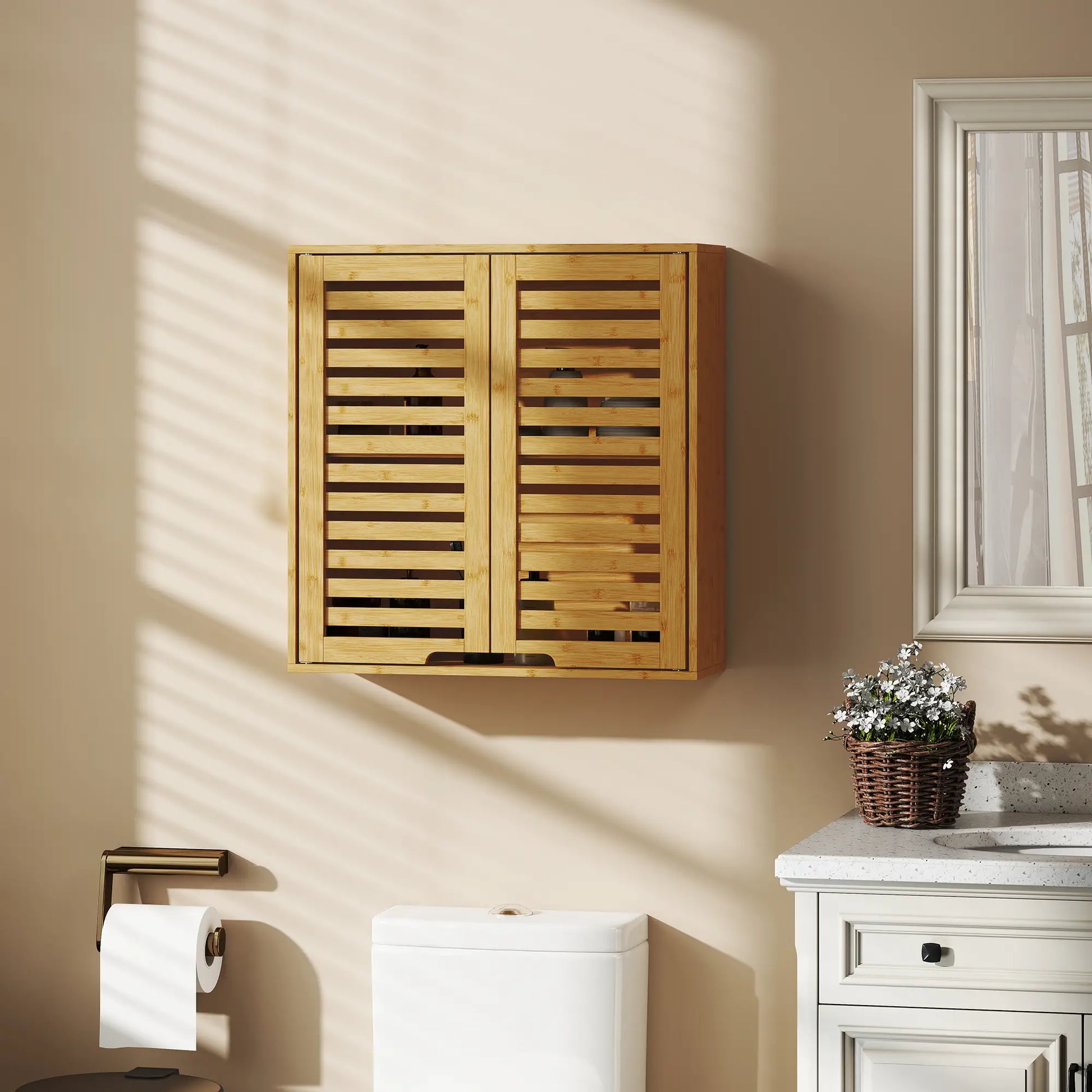 ARMARIO DE BAÑO DE PARED KALEN BAMBOO 60 image 1