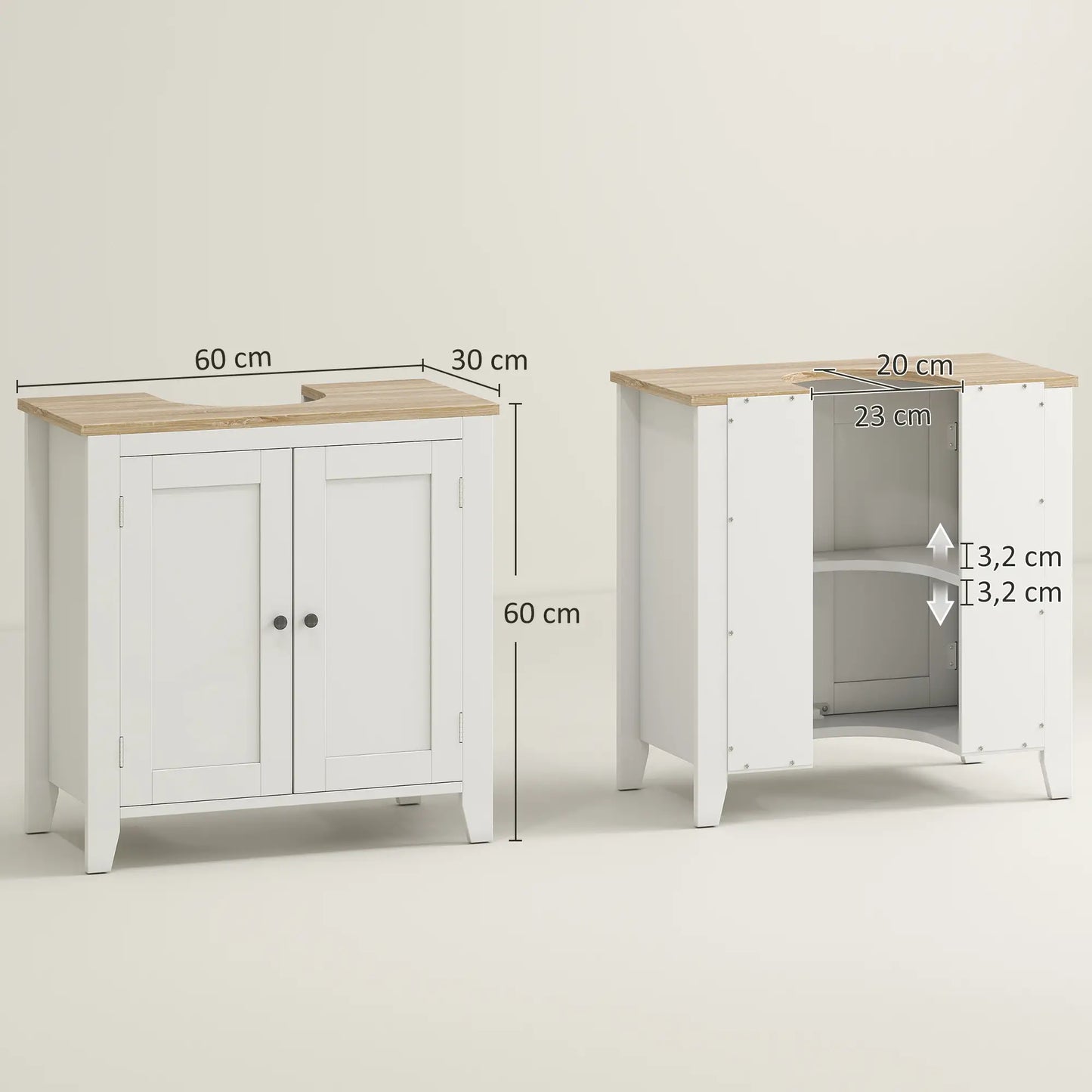 MUEBLE BAJO LAVABO AQUILA 60 BLANCO image 2