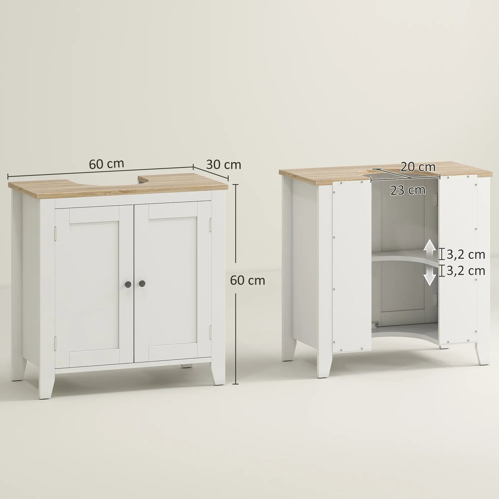 MUEBLE BAJO LAVABO AQUILA 60 BLANCO image 2