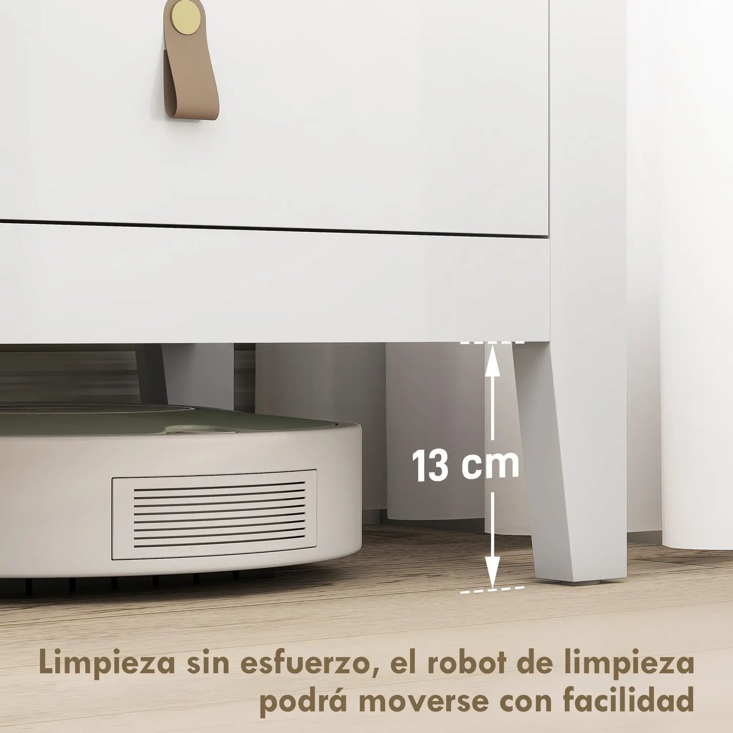 CÓMODA SIXDRAWER PU BLANCA image 4