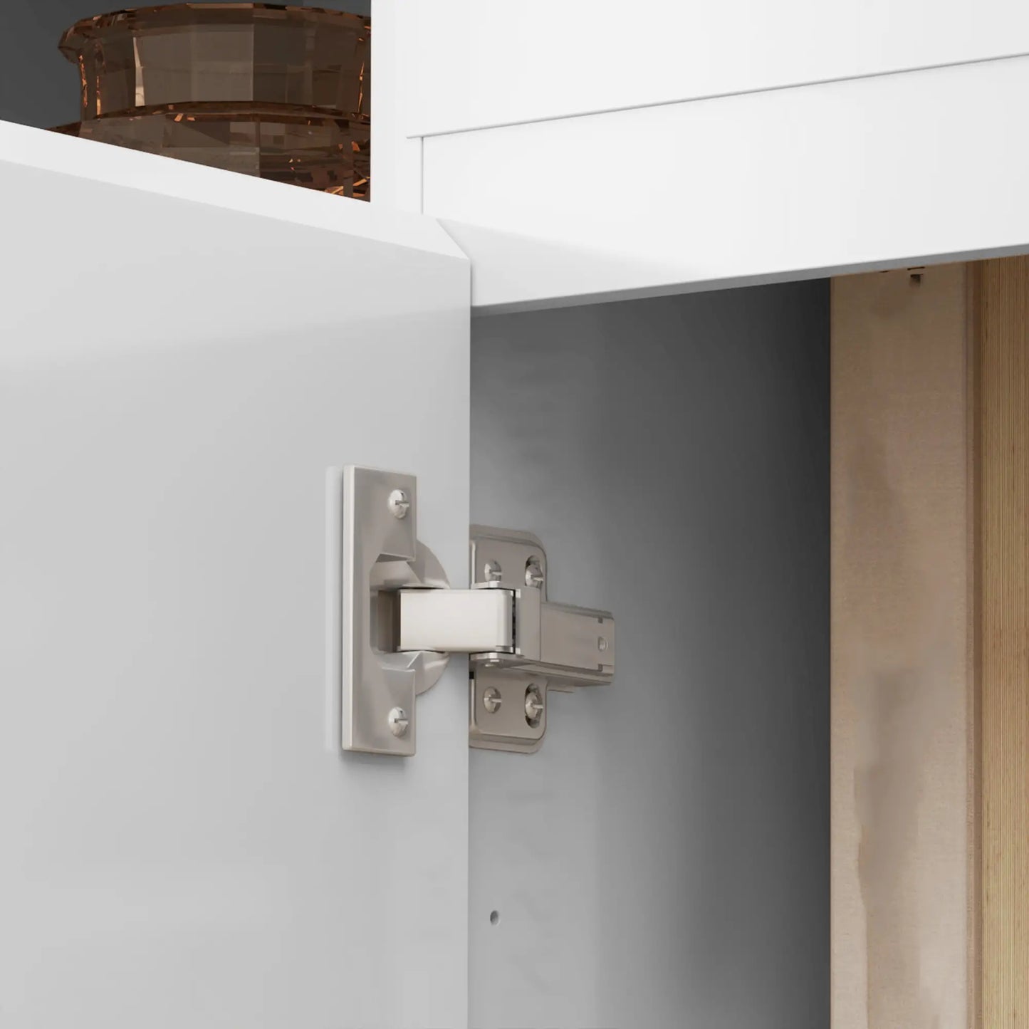 APARADOR DE SALÓN CON 4 PUERTAS, CAJÓN Y ESTANTES AJUSTABLES 140 CM – BLANCO BRI image 8