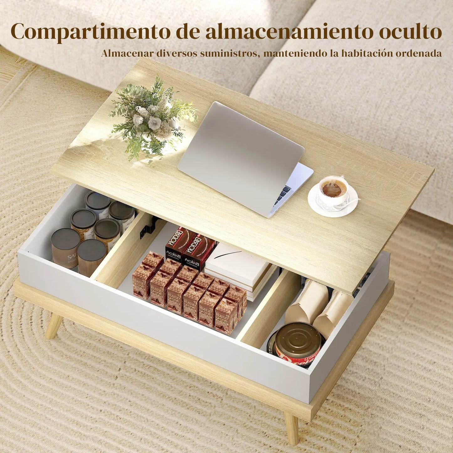 MESA DE CENTRO ELEVABLE NORDIC STORAGE image 7