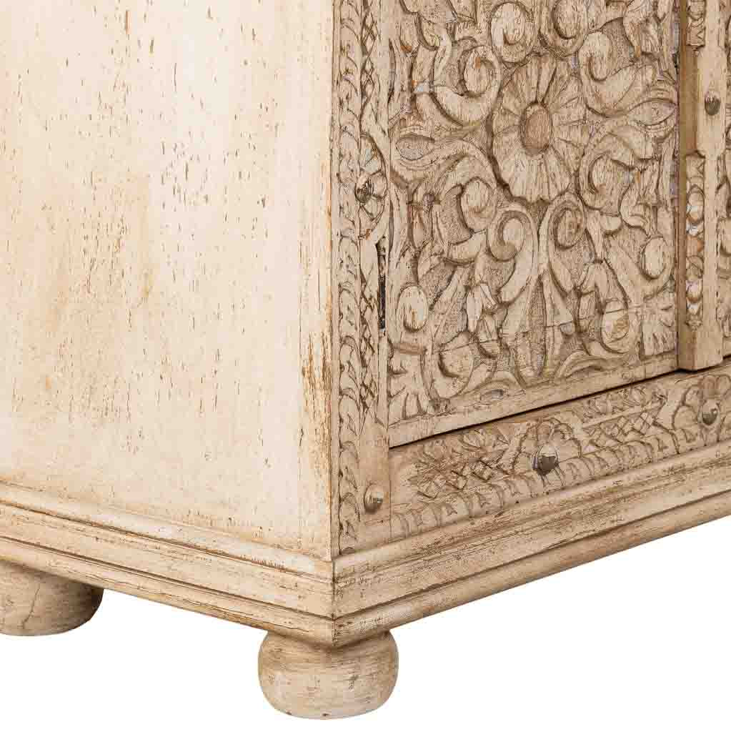 VITRINA DALIAN ARTESANAL BEIGE DE MADERA MACIZA image 4