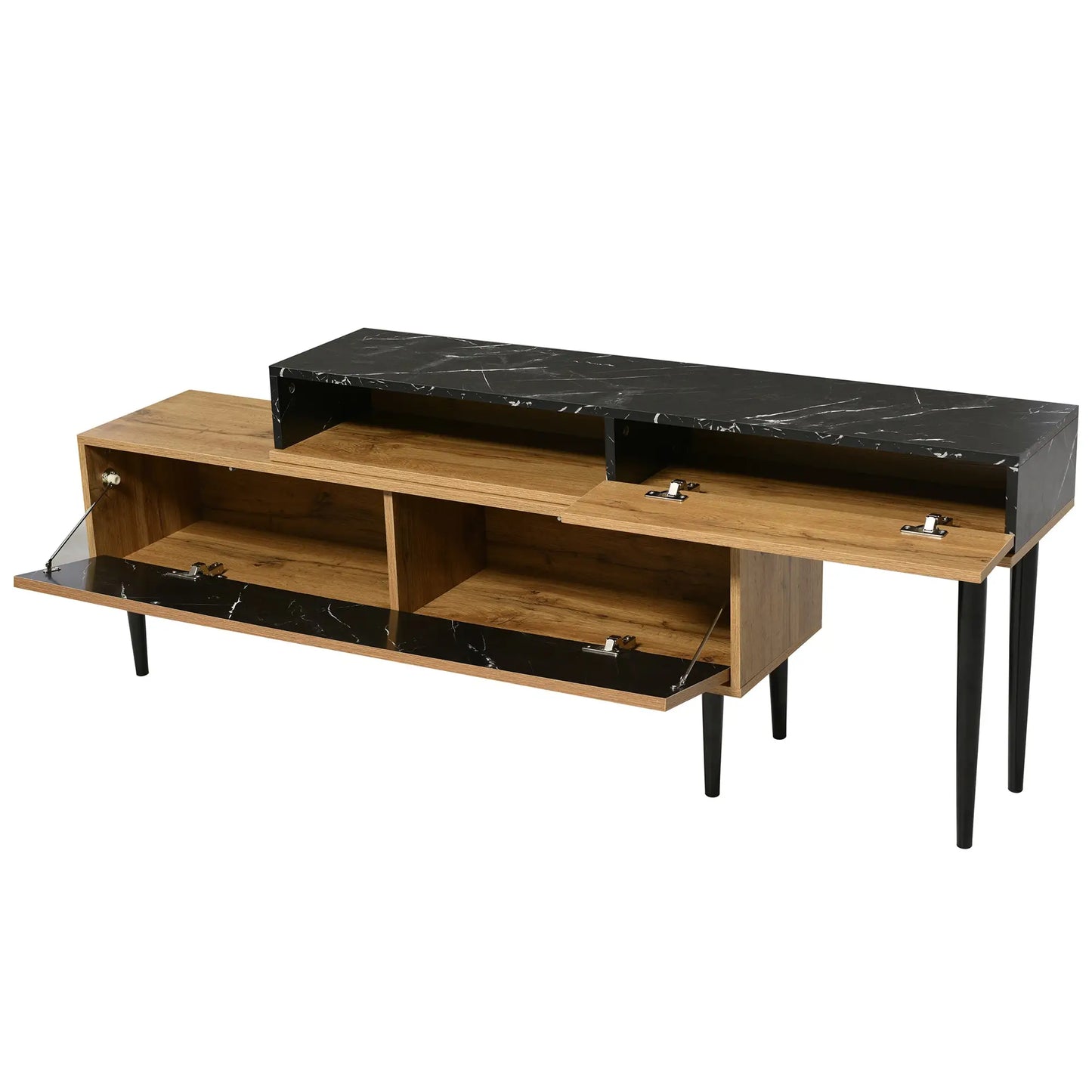 MUEBLE TV MODERNO DISEÑO MÁRMOL & VETADO MADERA image 6