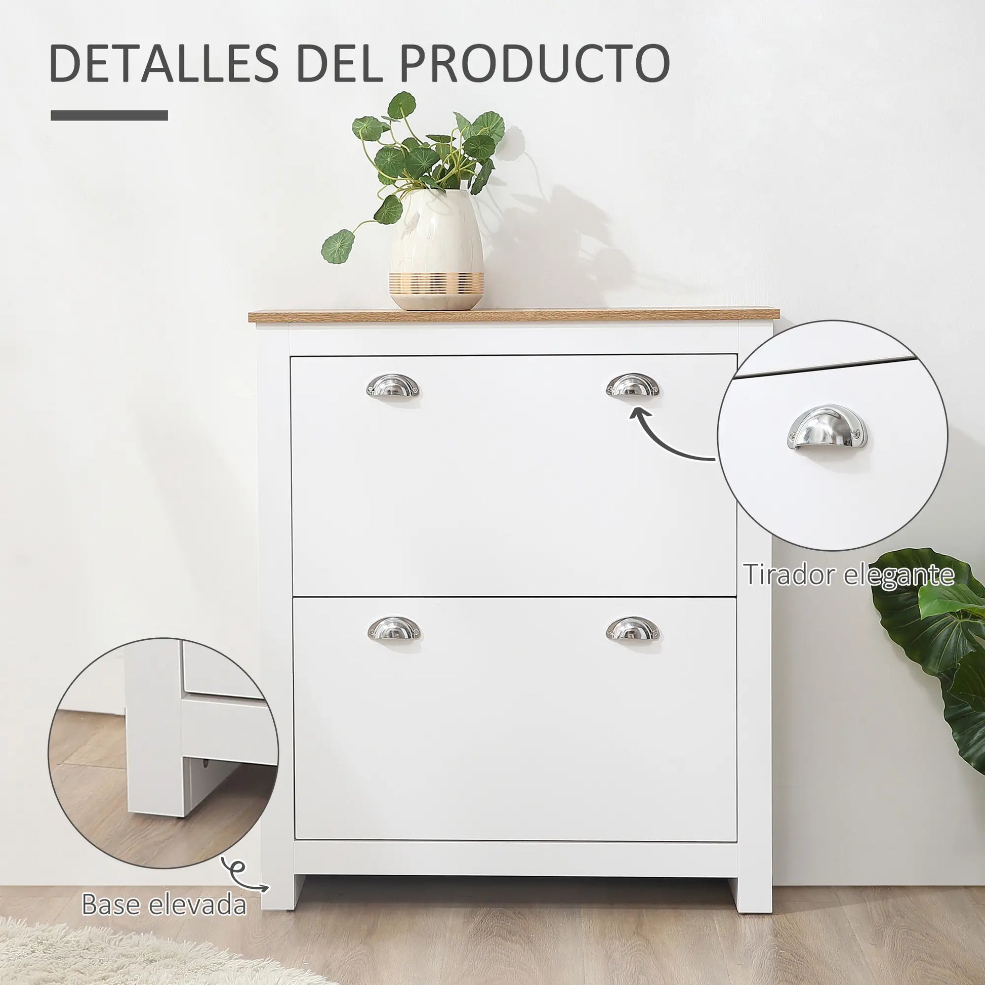 ZAPATERO ESTRECHO CON 2 CAJONES ABATIBLES PARA 12 PARES image 3