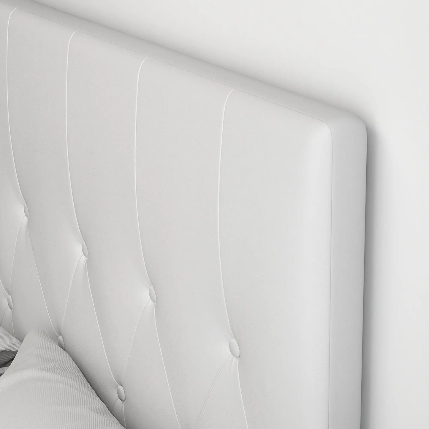 CABECERO DE CAMA BLANCO 160 CM TAPIZADO EN PU image 6