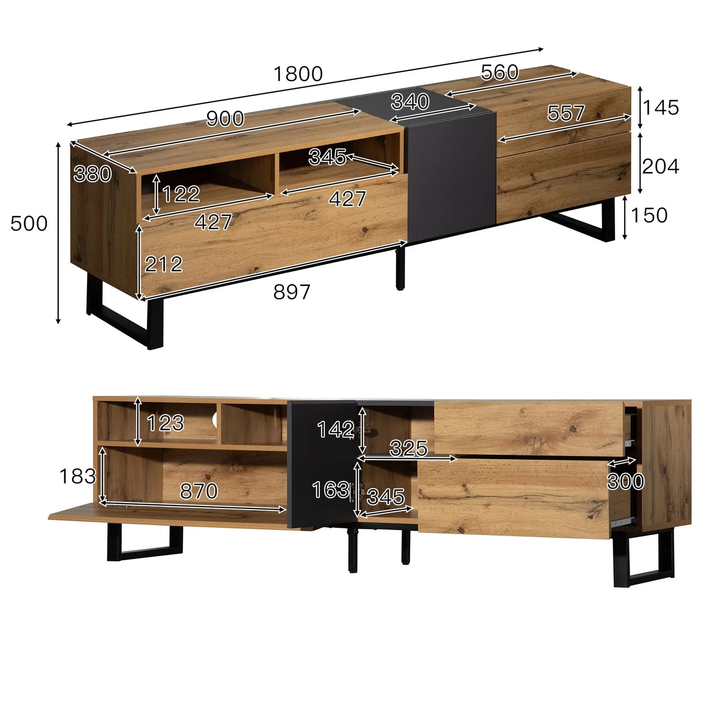 MUEBLE TV MODERNO “COLORBLOCK VETTA” 180 CM image 7