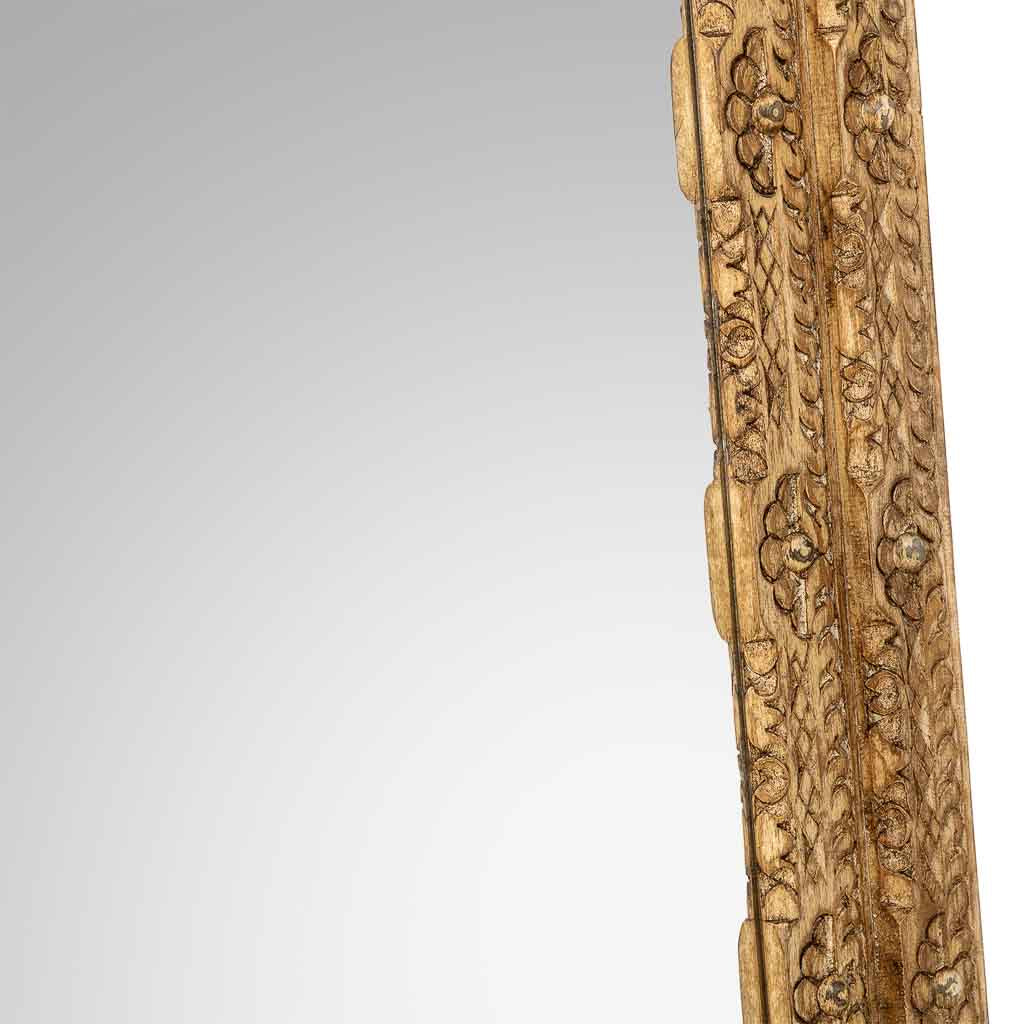 ESPEJO DALIAN ARTESANAL MARRÓN DE MADERA image 3