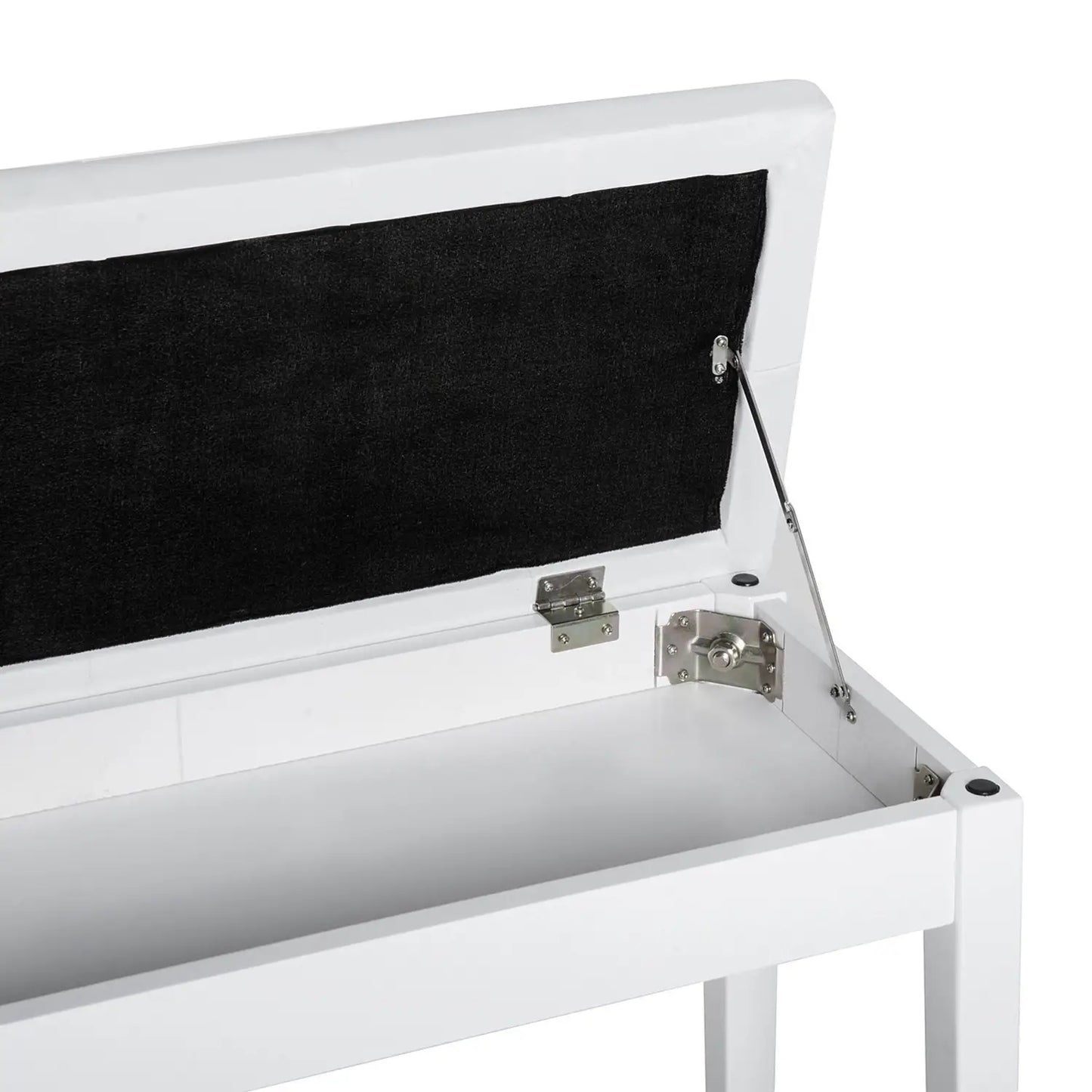 BANQUETA DE PIANO ARMONÍA BLANCA CON ALMACENAMIENTO image 1