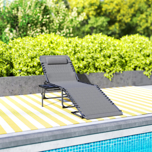 TUMBONA DE JARDÍN PLEGABLE RECLINABLE STEEL COMFORT PRO GRIS image 0