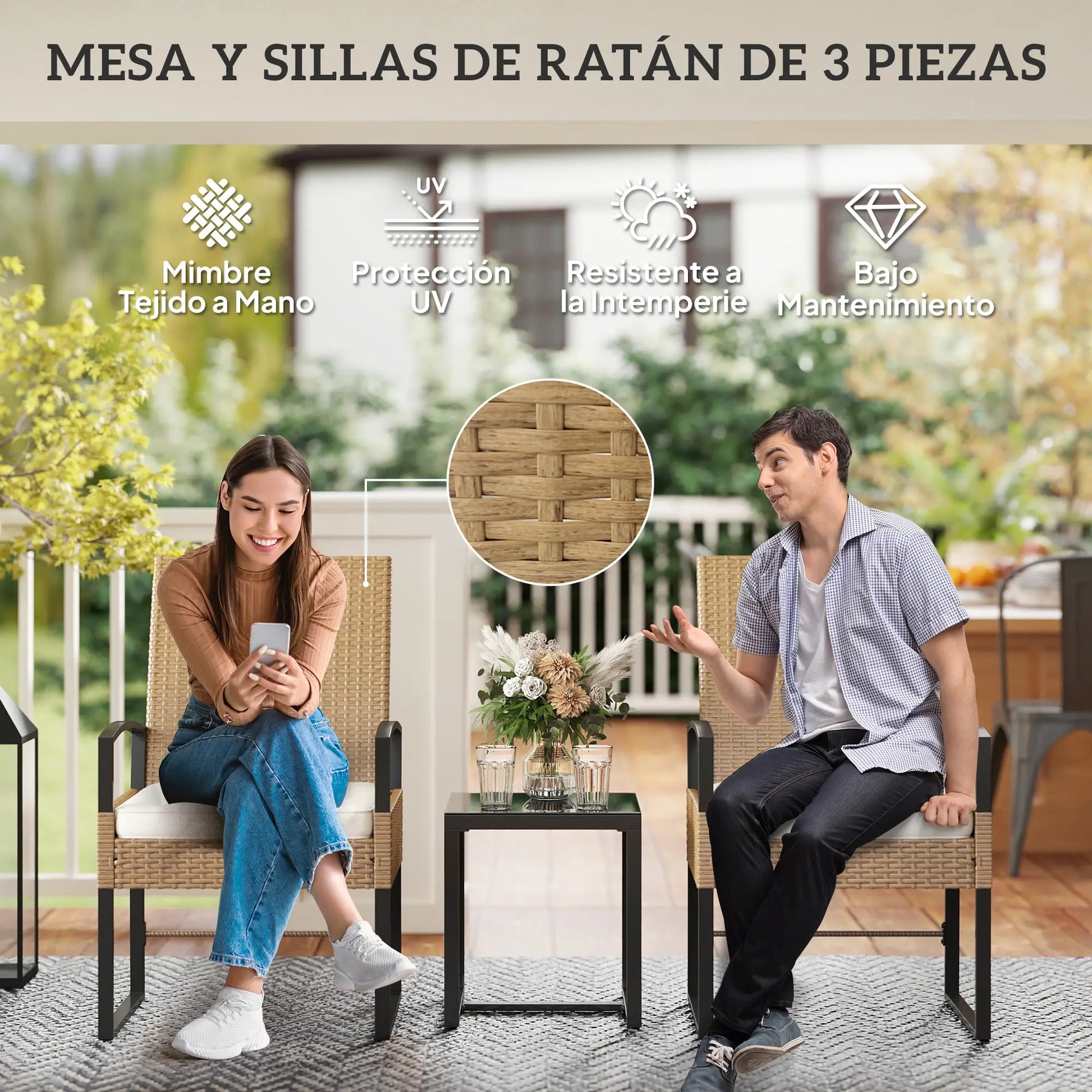 CONJUNTO DE JARDÍN DE RATÁN RELAX GARDEN COMFORT 3 image 5