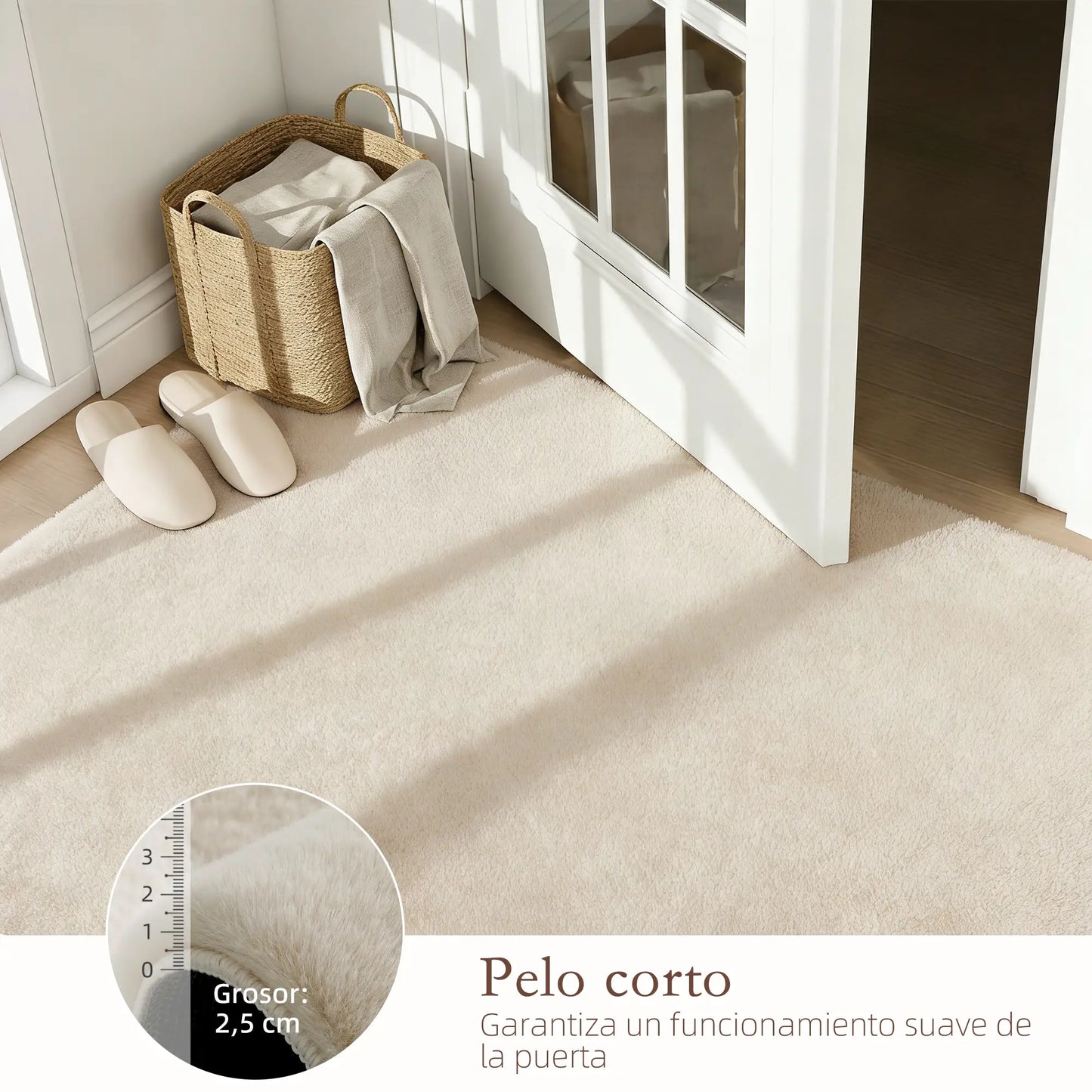 🏡 ALFOMBRA DE SALÓN 160 × 120 CM LAVABLE – PELO LARGO, SUAVIDAD Y ESTILO MODERNO