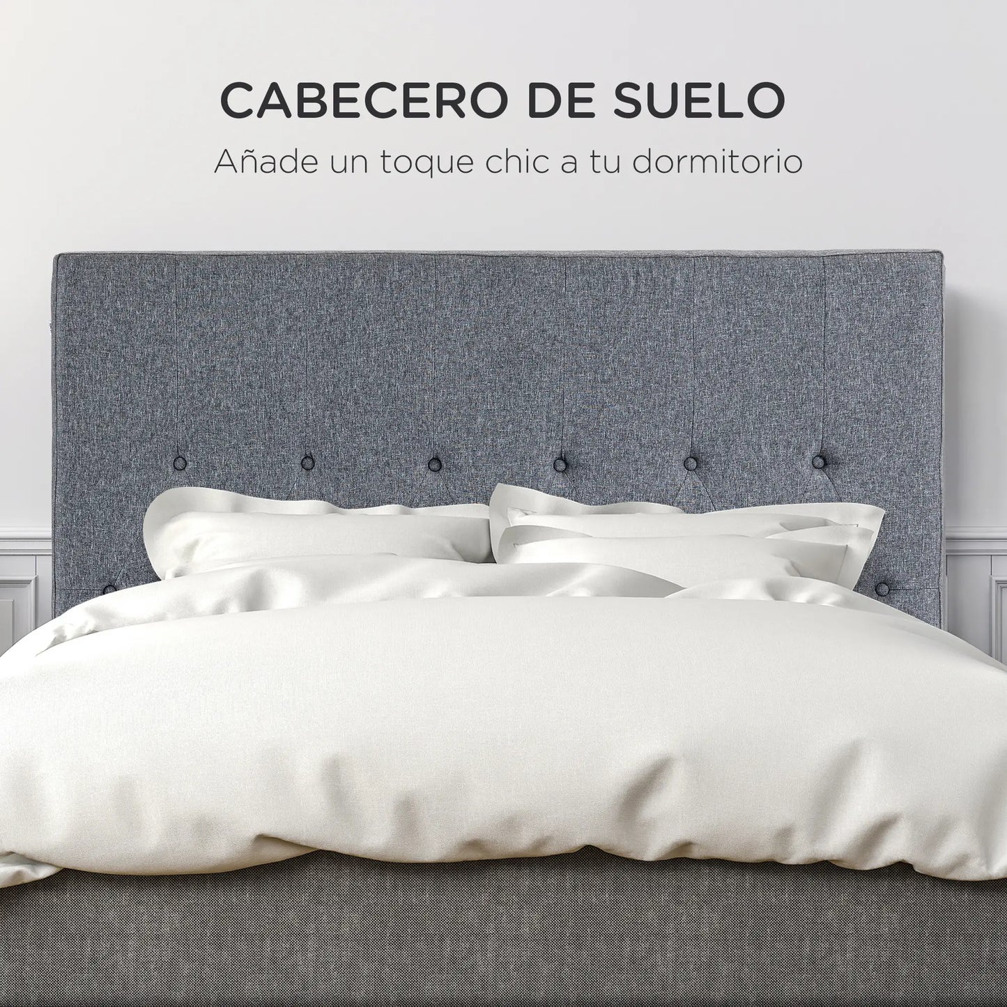 CABECERO DE CAMA LINO GRIS 160 CM MODELO HELENA image 2