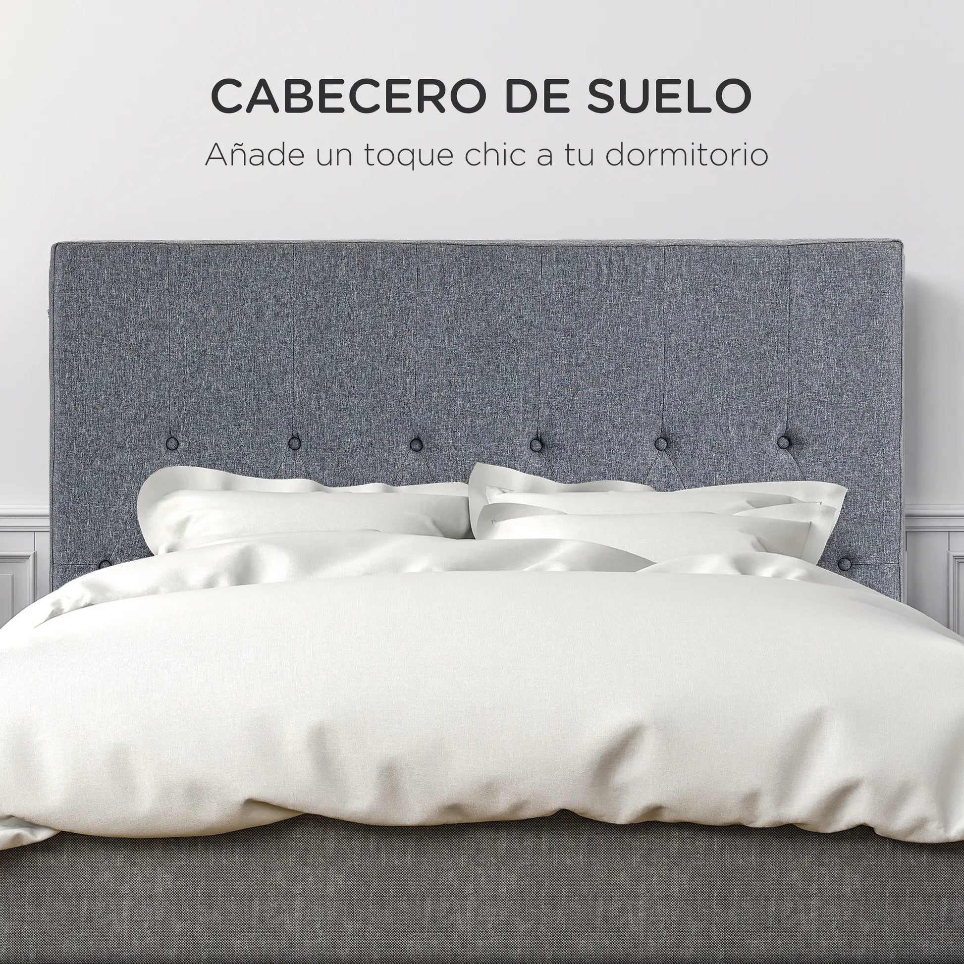 CABECERO DE CAMA LINO GRIS 160 CM MODELO HELENA image 2