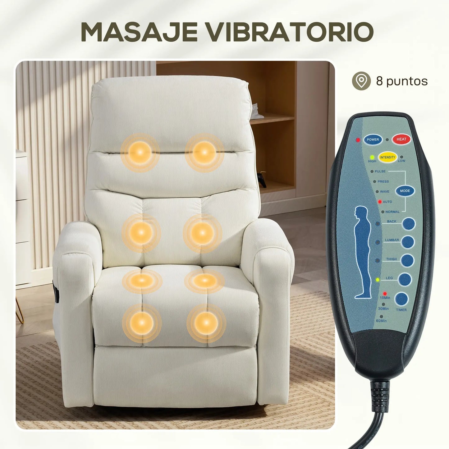 SILLÓN ELEVADOR ALTEA RELAX PRO CON MASAJE Y RECLINABLE image 6