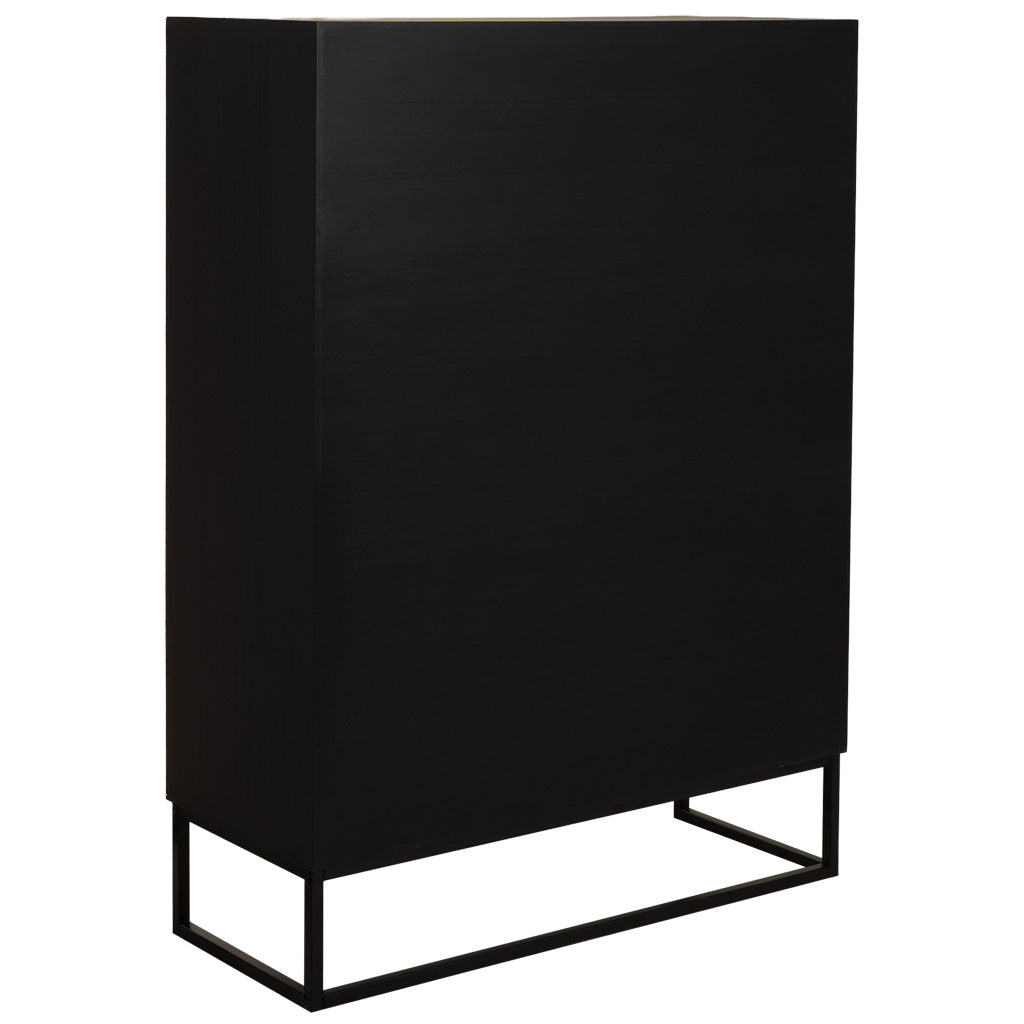 VITRINA TAKI DE MADERA RECUPERADA NEGRA image 8