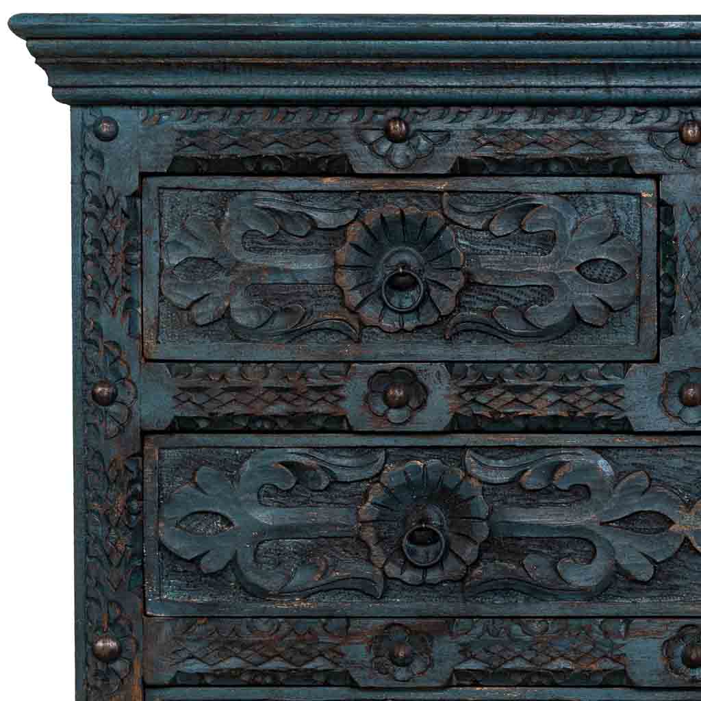 CÓMODA DALIAN BLUE VINTAGE ARTESANAL image 3
