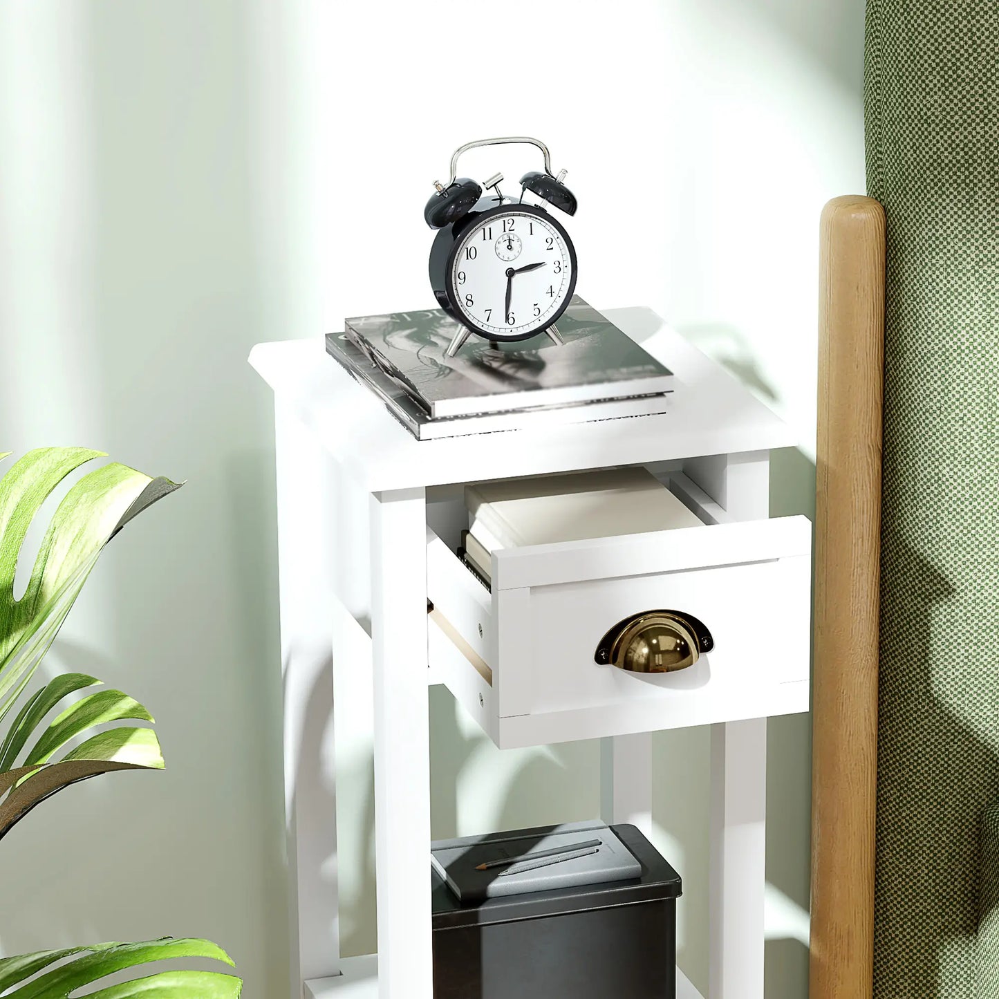🤍 Pack 2 Mesas Auxiliares WHITE HOME – Con Cajón