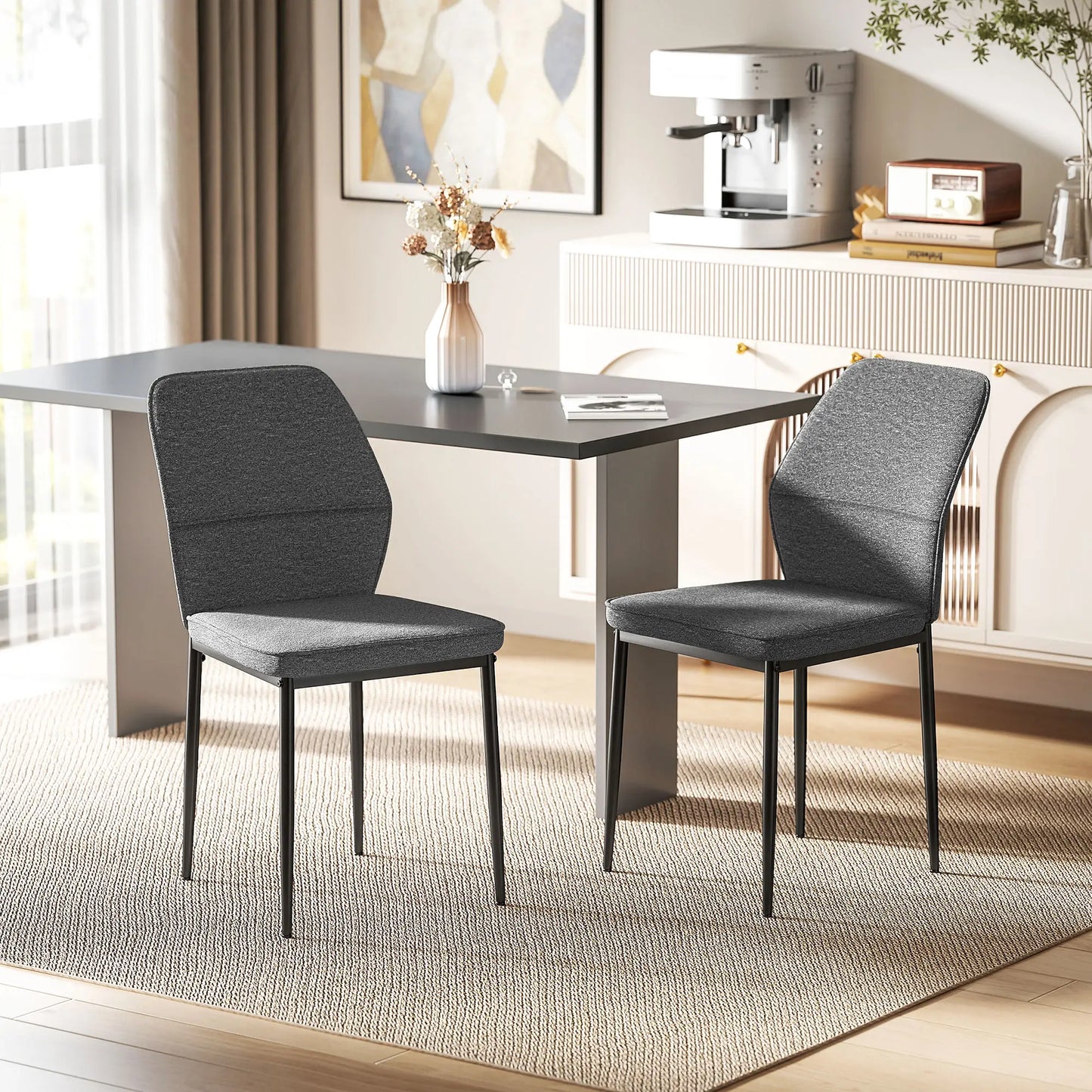 CONJUNTO DE 2 SILLAS DE COMEDOR TAPIZADAS EN TERCIOPELO image 6
