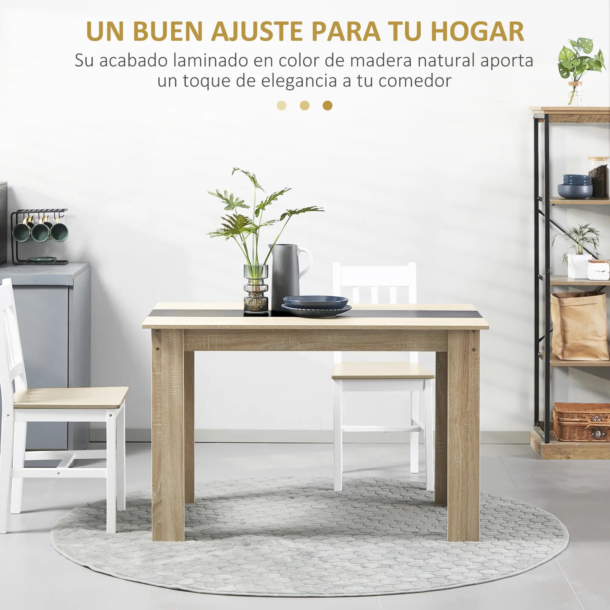 MESA DE COMEDOR MODERNA URBAN OAK LINE image 6