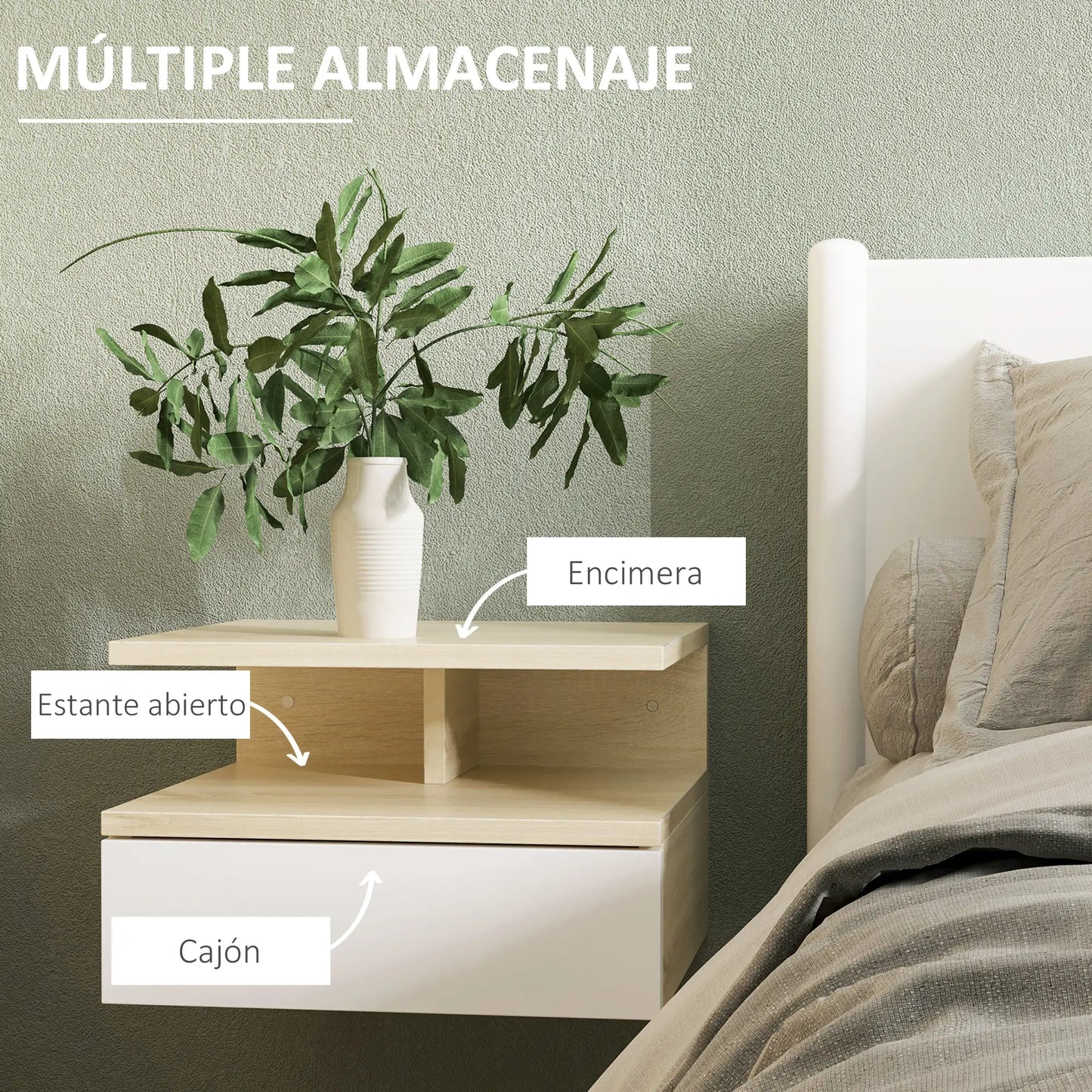 SET DE MESITAS FLOTANTES SKYWOOD DUO ROBLE image 5