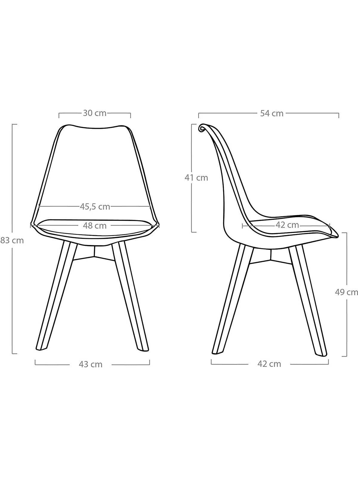 Silla Fina estilo nórdico patas de madera image 6