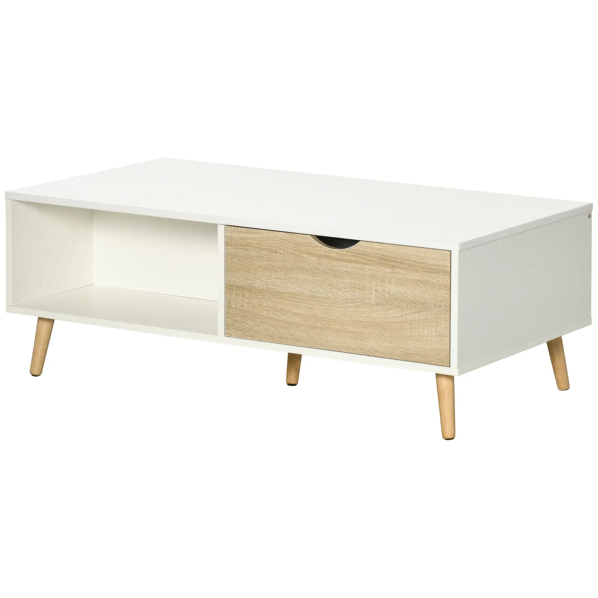 MESA NÓRDICA BLANCA CON CAJONES image 9