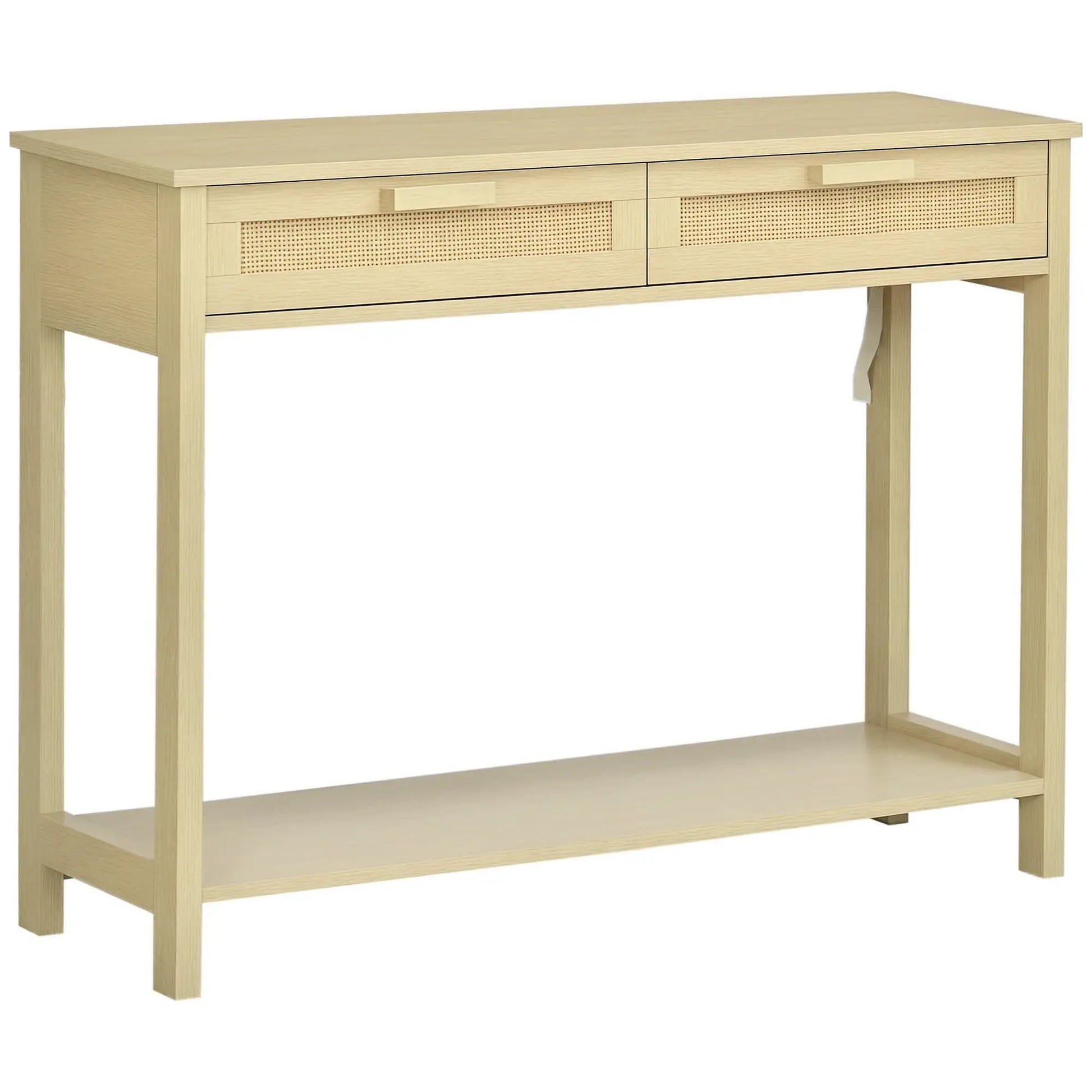 CONSOLA RÚSTICA RATÁN “NATURAL WEAVE DOUBLE DRAWER” image 5