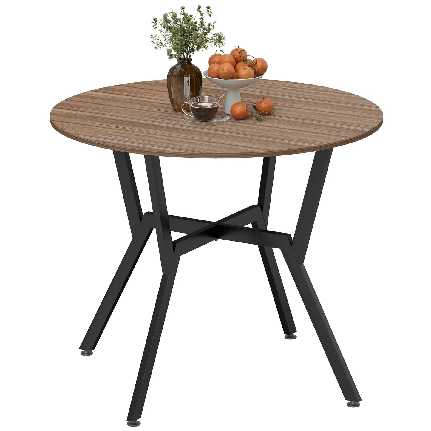 MESA DE COMEDOR REDONDA ESTILO INDUSTRIAL Ø90 CM image 1
