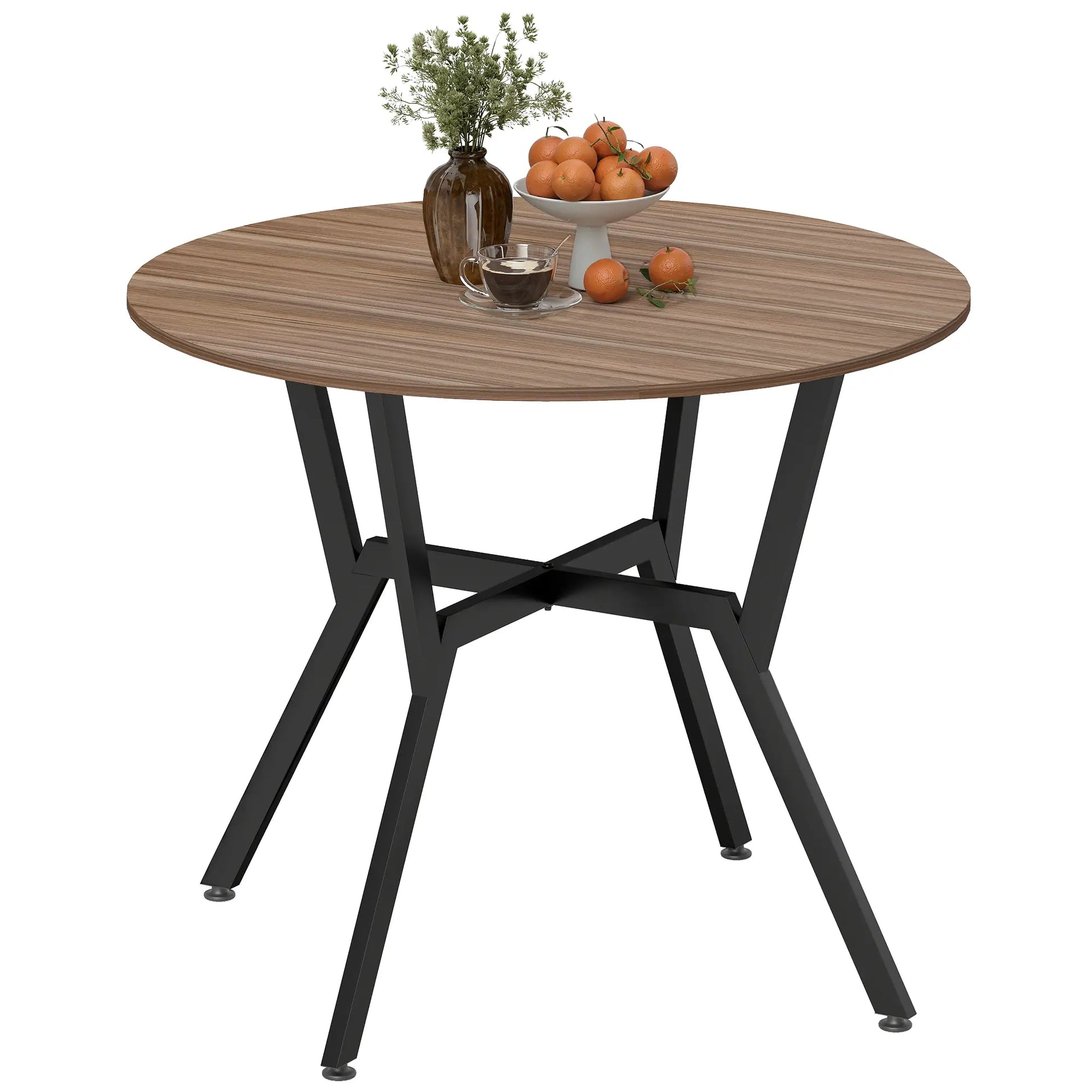 MESA DE COMEDOR REDONDA ESTILO INDUSTRIAL Ø90 CM image 1