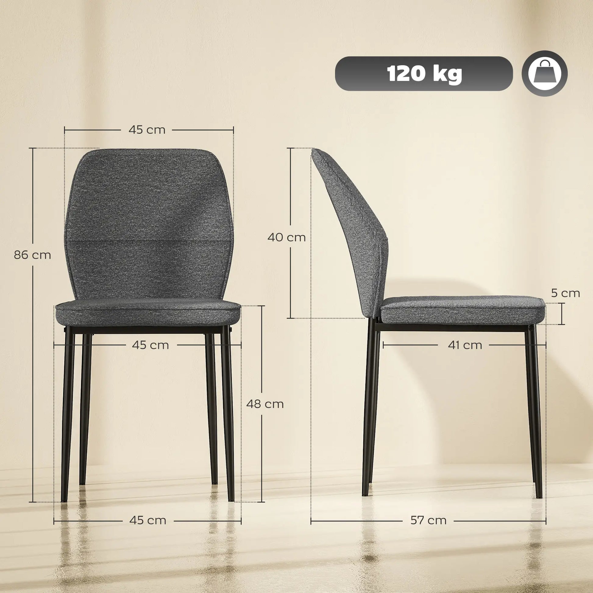 CONJUNTO DE 2 SILLAS DE COMEDOR TAPIZADAS EN TERCIOPELO image 1