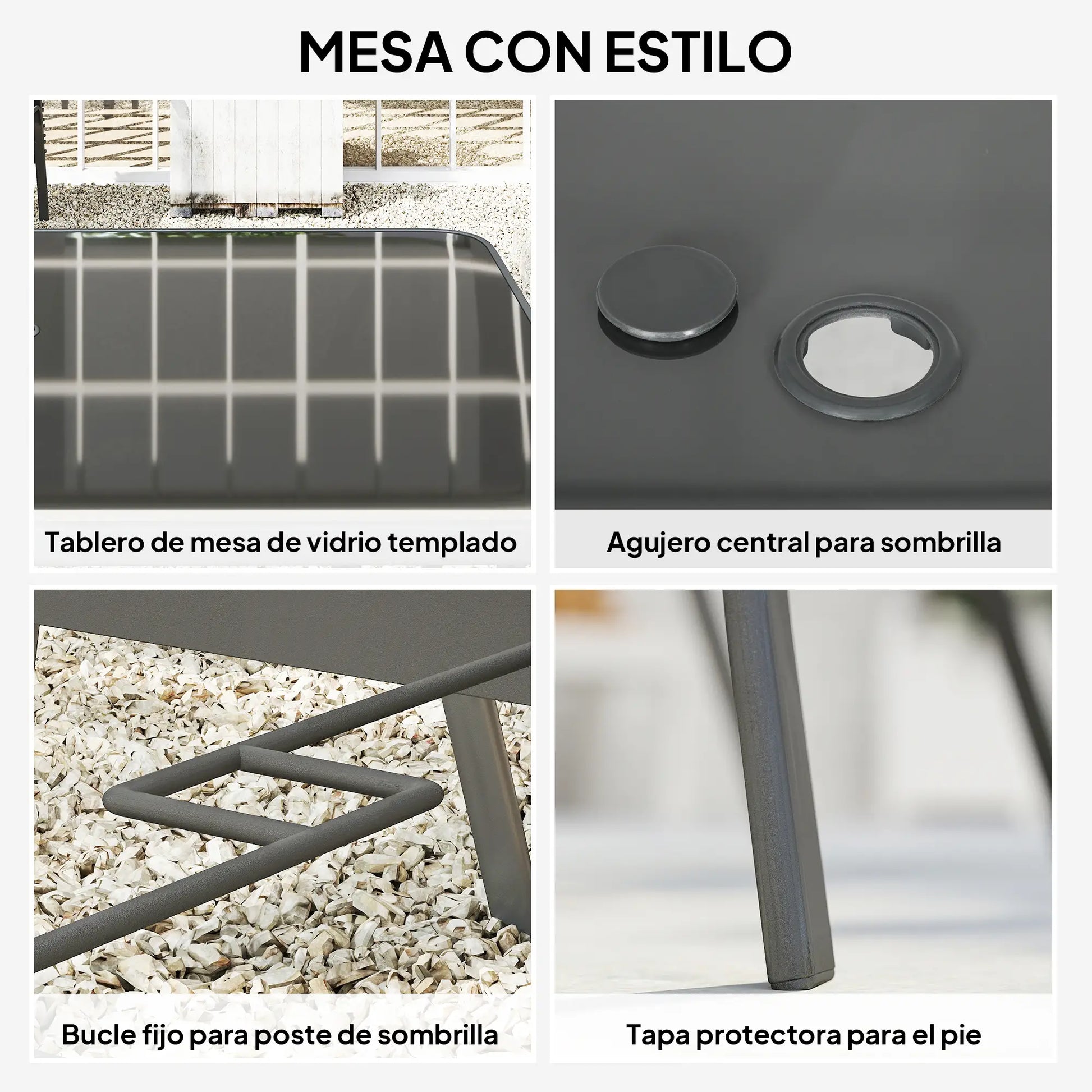 CONJUNTO DE JARDÍN OASIS DINING 7 PIEZAS – MESA Y 6 SILLAS PARA TERRAZA image 6
